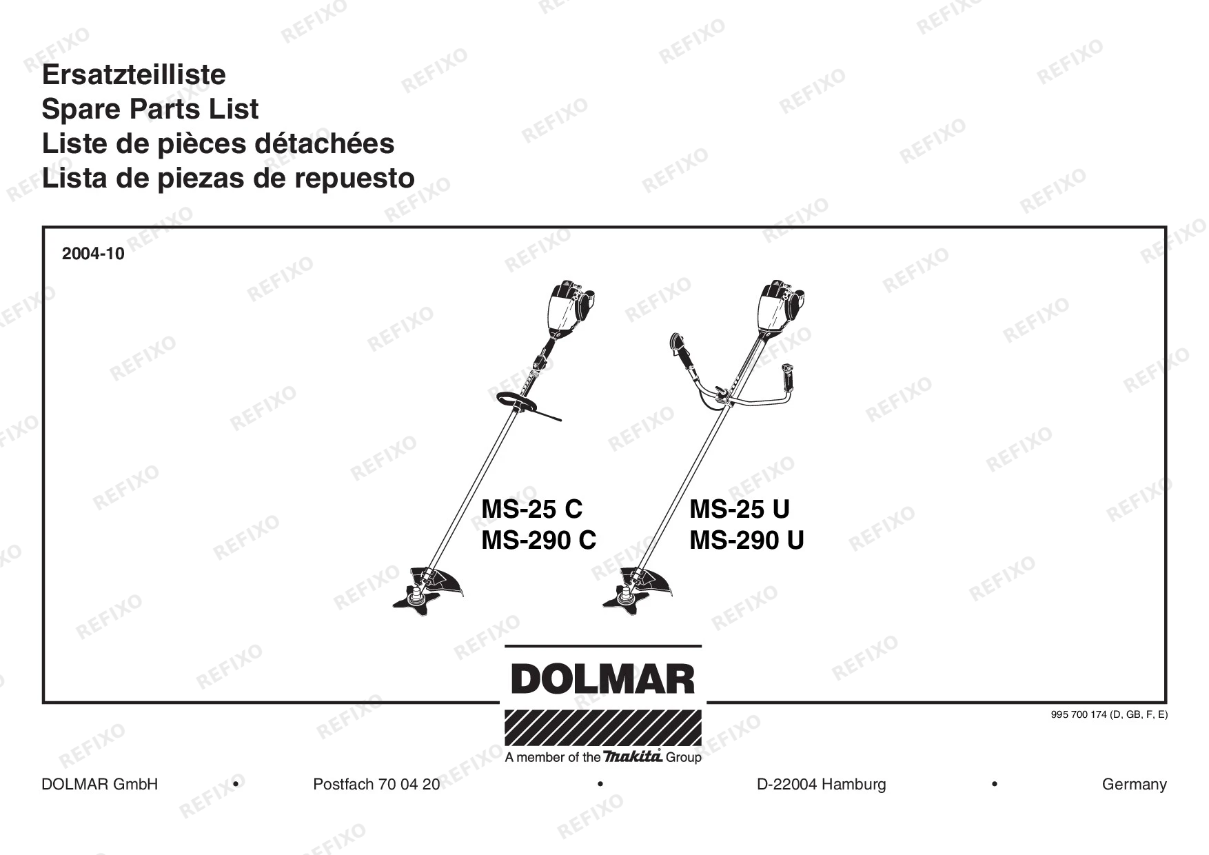 Деталировка MAKITA MS 290U — схема запчастей в разборе