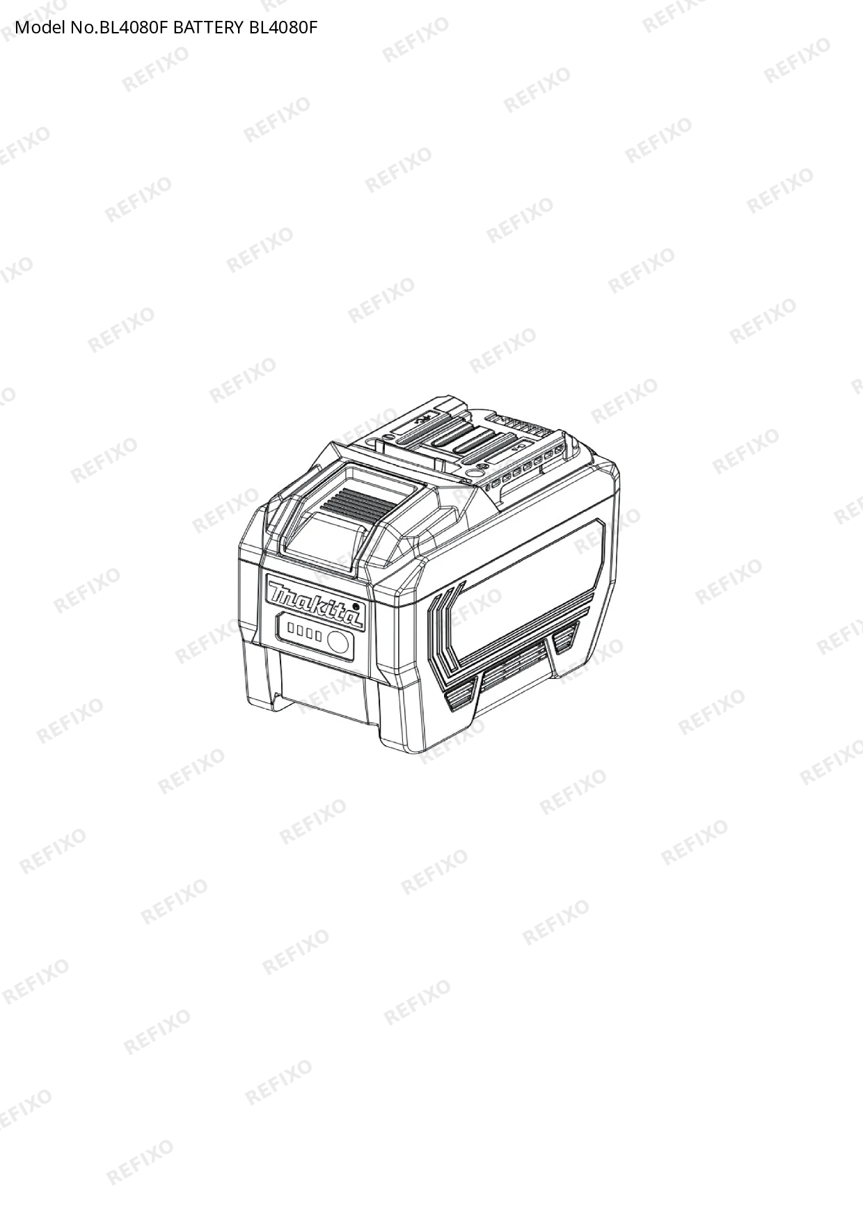 Деталировка MAKITA BL4080F — схема запчастей в разборе