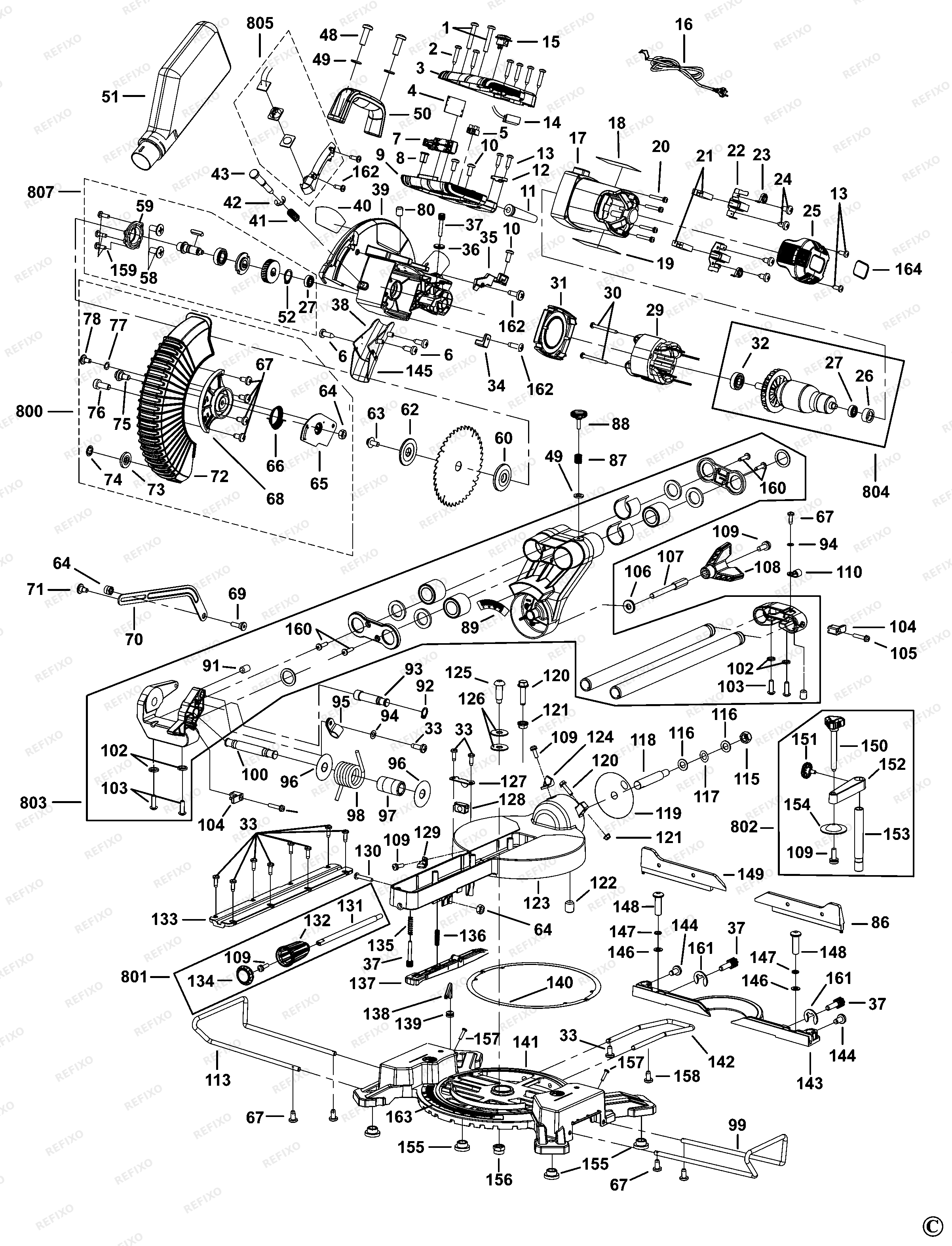 Black&Decker ТОРЦЕВАЯ ПИЛА BES710 — схема запчастей