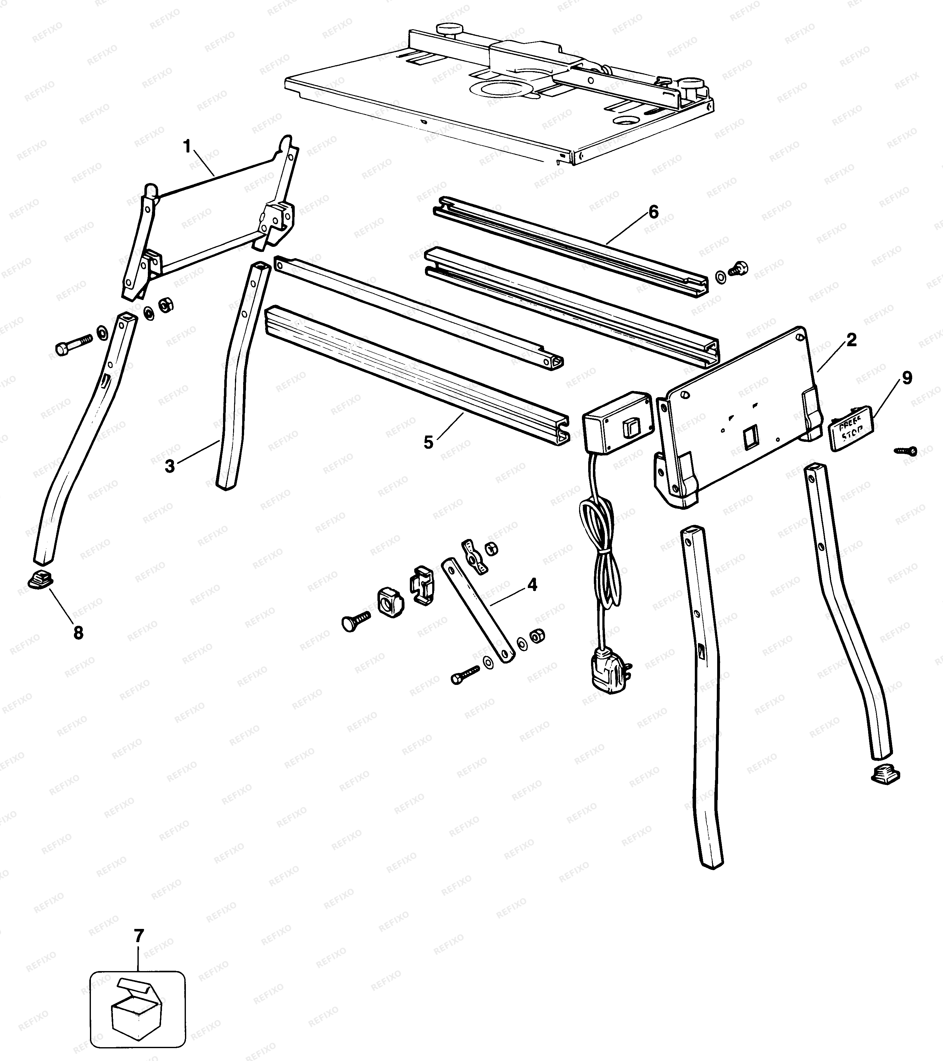 Black&Decker ФРЕЗЕР / СТЕНД ЛОБЗИКОВОЙ ПИЛЫ EZ35183 — схема запчастей