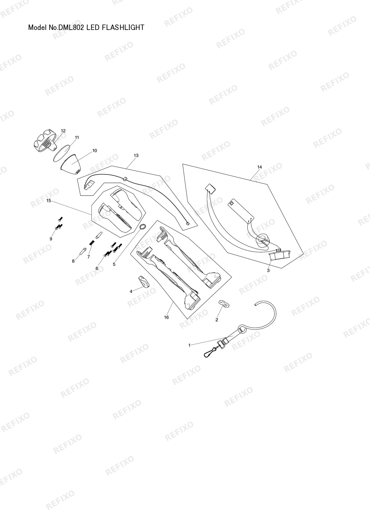 Деталировка MAKITA DML802 — схема запчастей в разборе