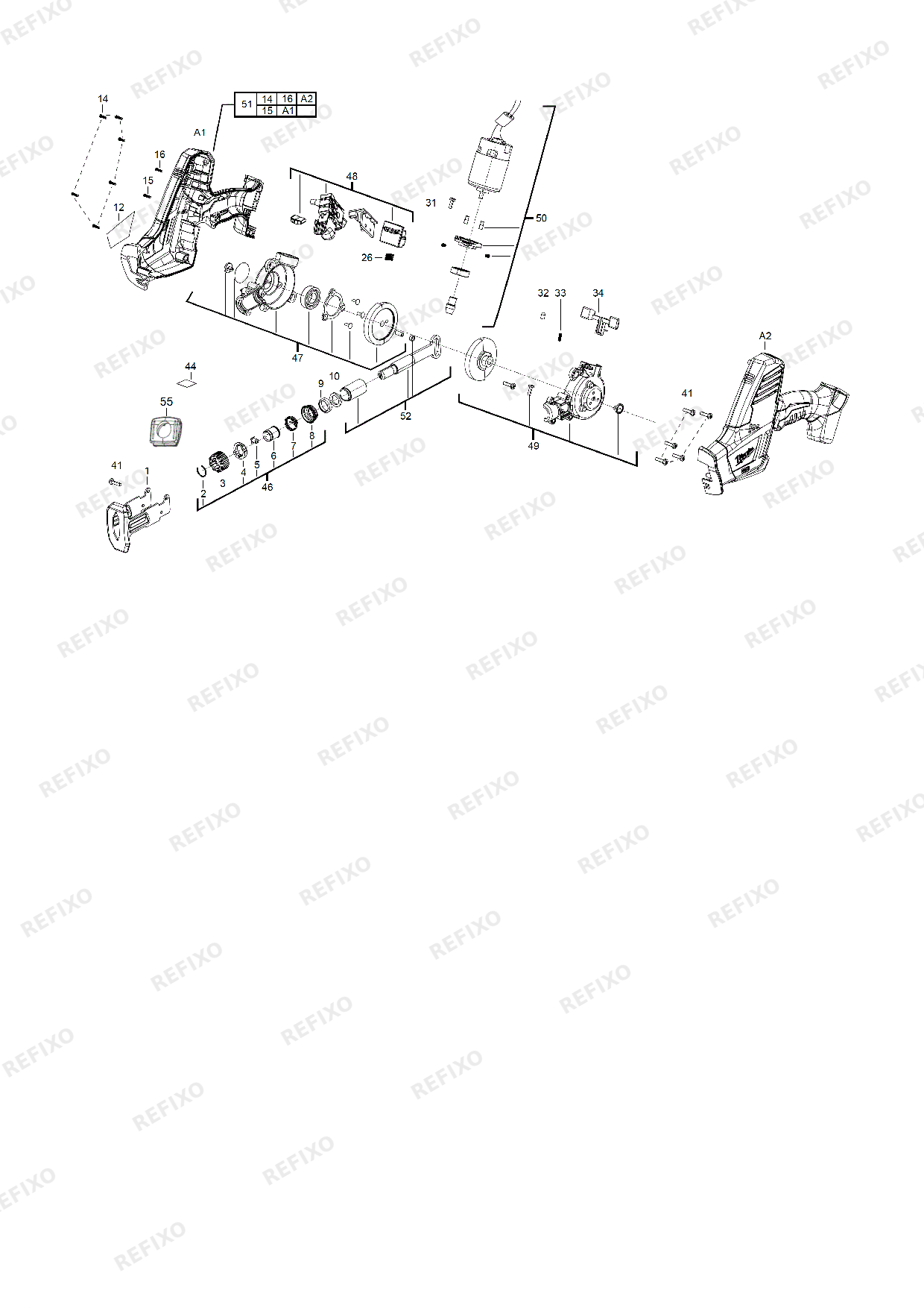Деталировка MILWAUKEE C18HZ 0 4933416785 4000474405 — схема запчастей в разборе