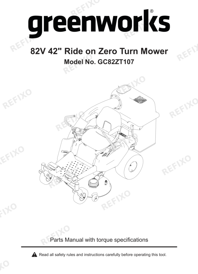 Деталировка Greenworks 7404107 Exploded View Draft Review_Rev1.0 2024.4.26 — схема запчастей в разборе