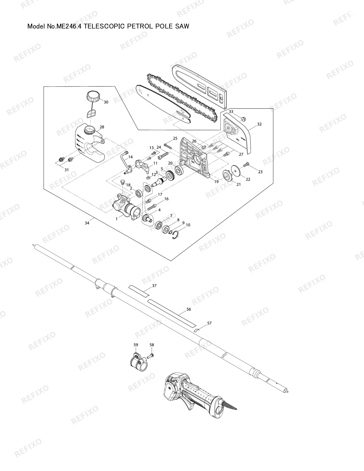Деталировка MAKITA ME 246.4 — схема запчастей в разборе