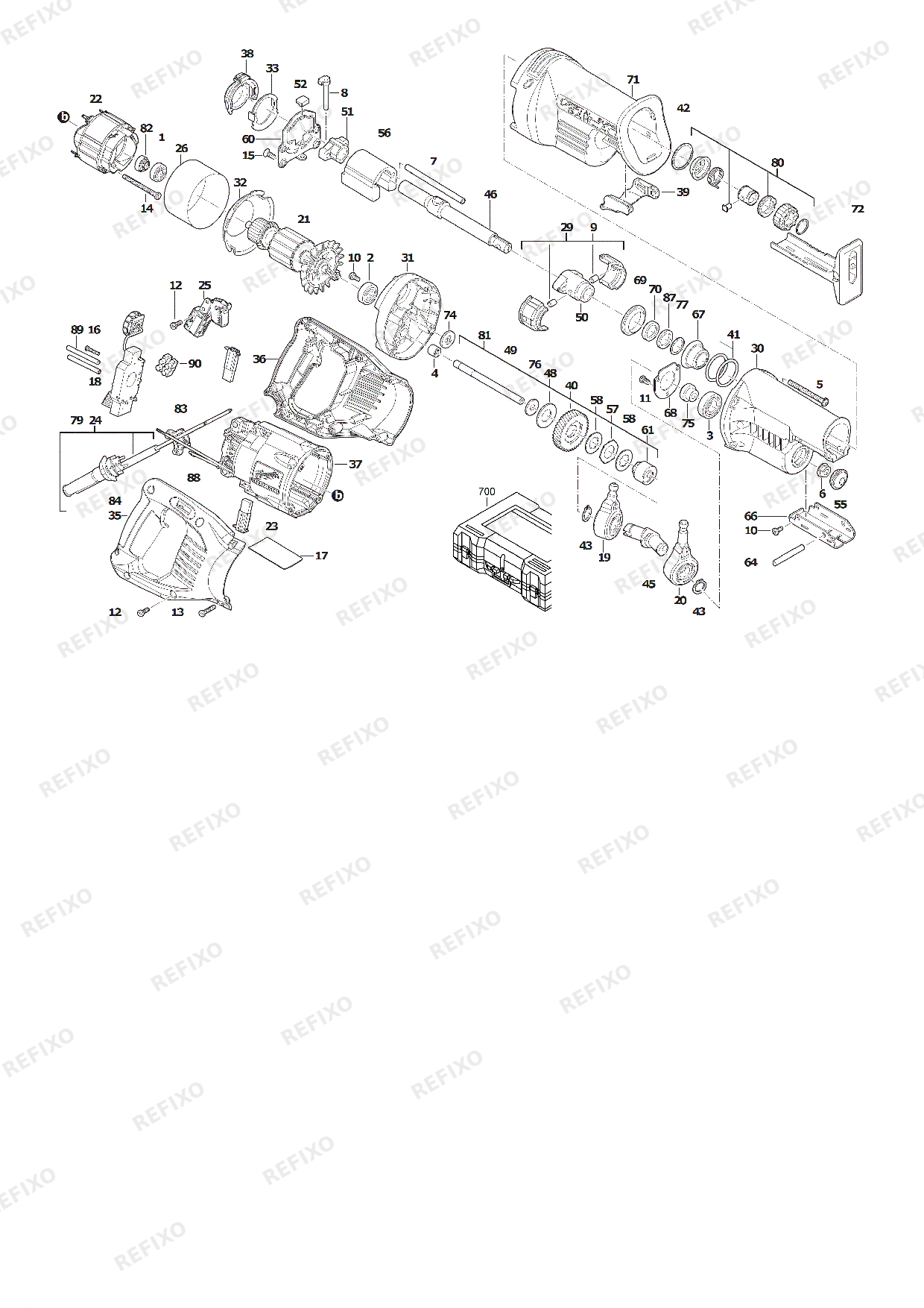 Деталировка MILWAUKEE SSPE1500X 4933428900 4000458770 — схема запчастей в разборе