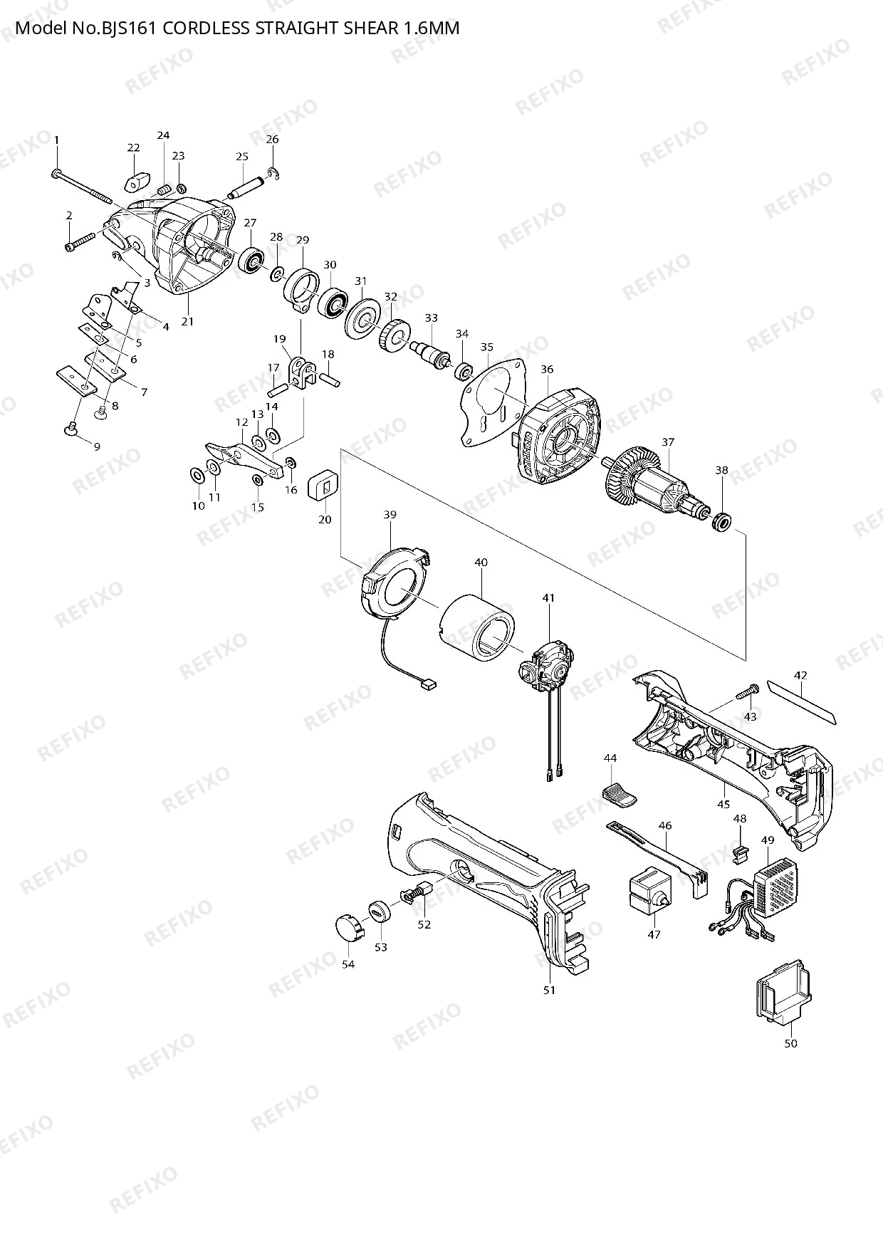 Деталировка MAKITA BJS161 — схема запчастей в разборе