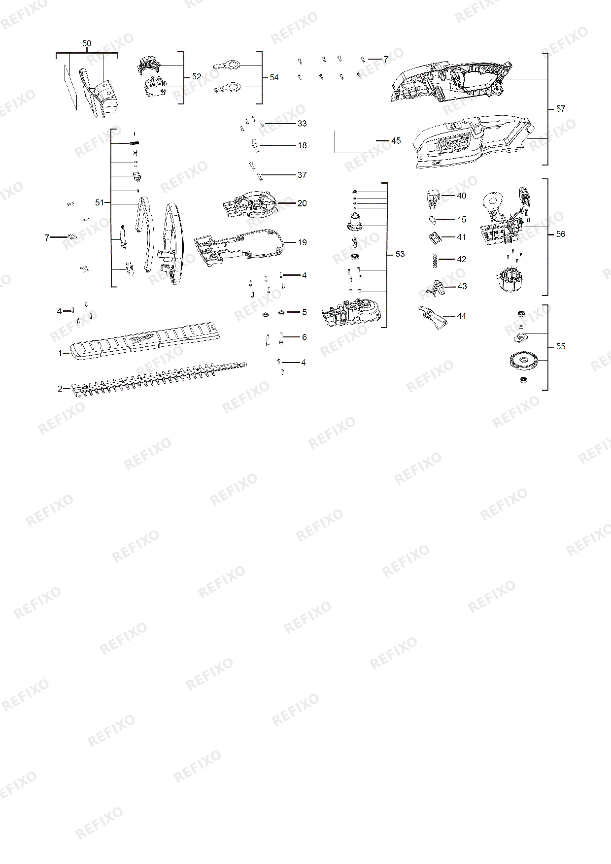 Деталировка MILWAUKEE M18CHT 0 4933459346 4000458596 — схема запчастей в разборе