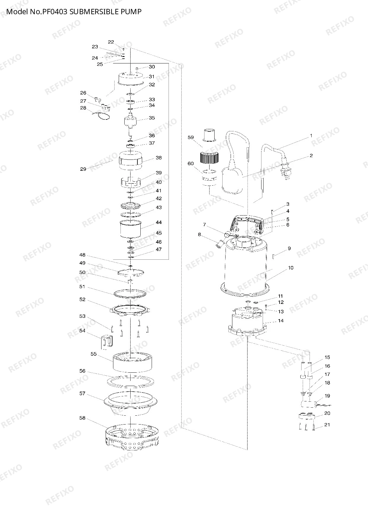 Деталировка MAKITA PF0403 — схема запчастей в разборе