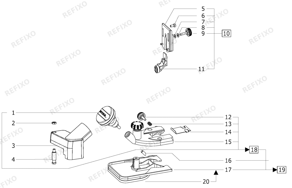Деталировка Festool FT - MFK 700 1,5 набор - Frästisch 495165 — схема запчастей в разборе