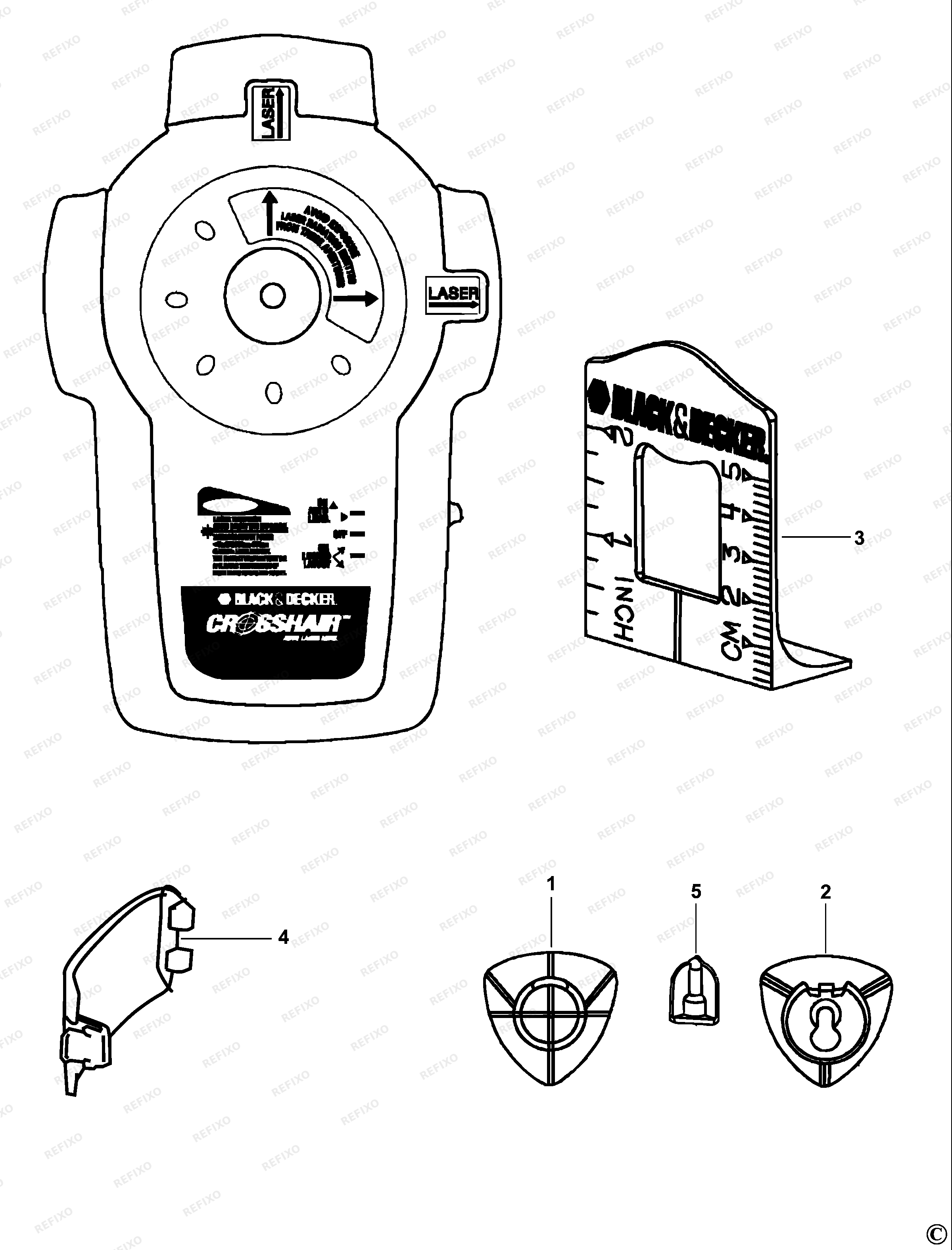 Black&Decker ЛАЗЕР BDL400S — схема запчастей