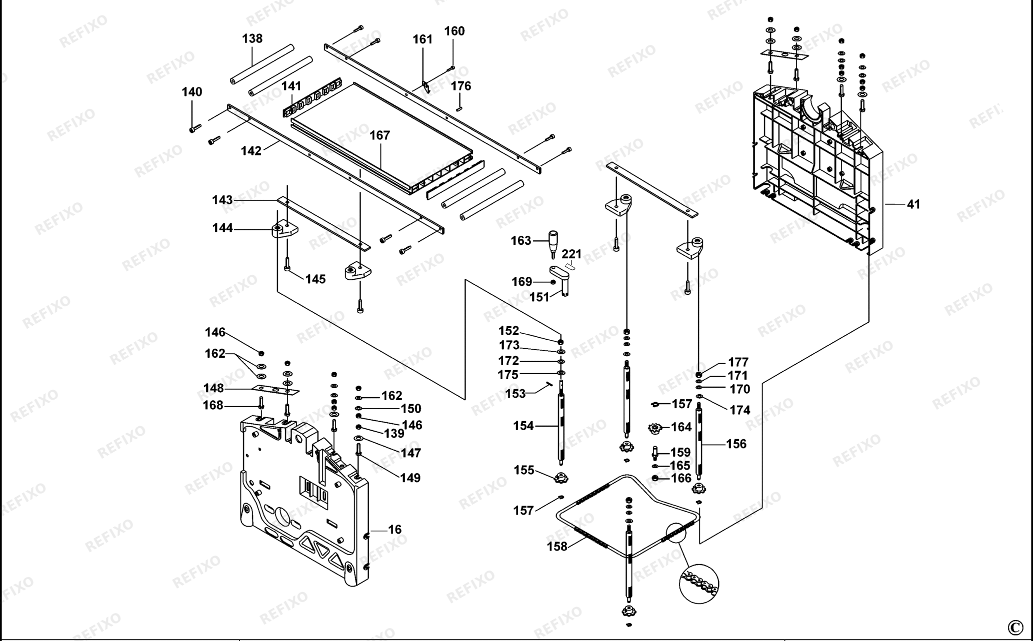 Деталировка DeWalt Zeichnung 4 — схема запчастей в разборе