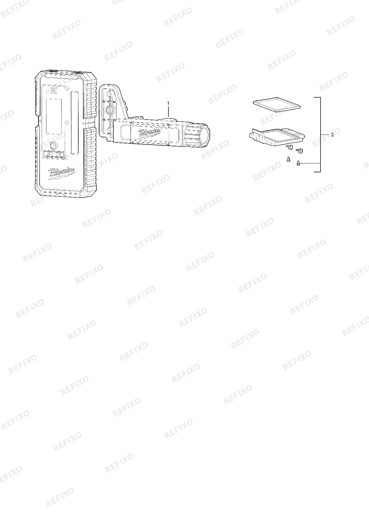 Деталировка MILWAUKEE LLD50 4932478104 4000483022 — схема запчастей в разборе