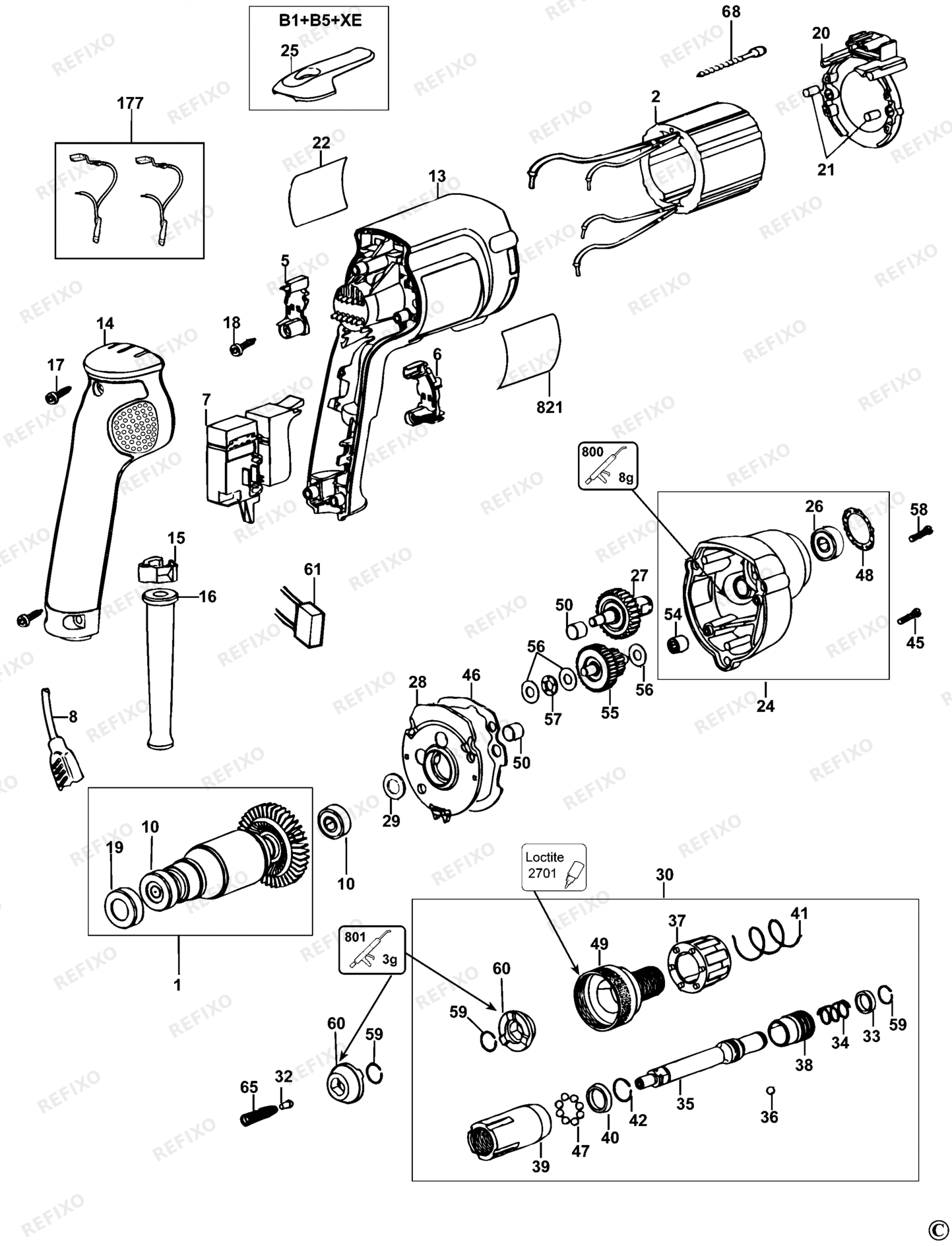 Деталировка DeWalt DW269K-QS TYPE 5 SCHRAUBENDREHER DW269K-QS DW269K — схема запчастей в разборе
