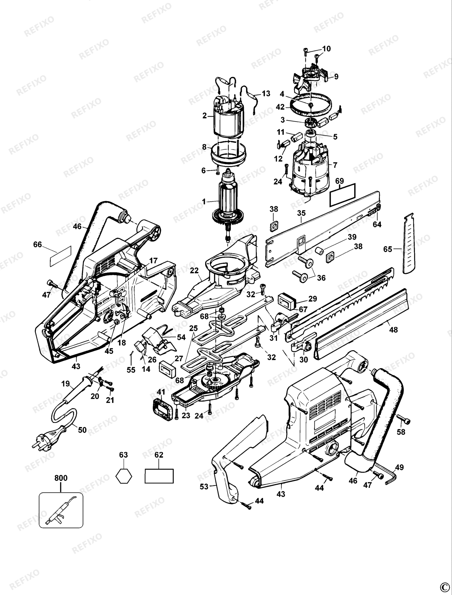 Деталировка DeWalt DW392L-DE TYPE 4 UNIVERSALSÄGE DW392L-DE DW392L — схема запчастей в разборе