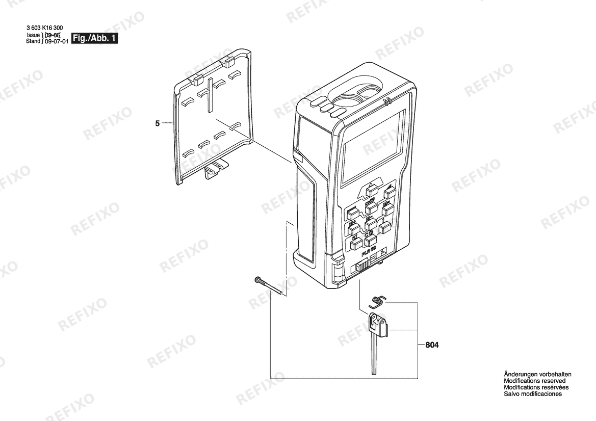 Деталировка Bosch Entfernungsmesser PLR 50 | 001 - EU (3 603 K16 300) — схема запчастей в разборе