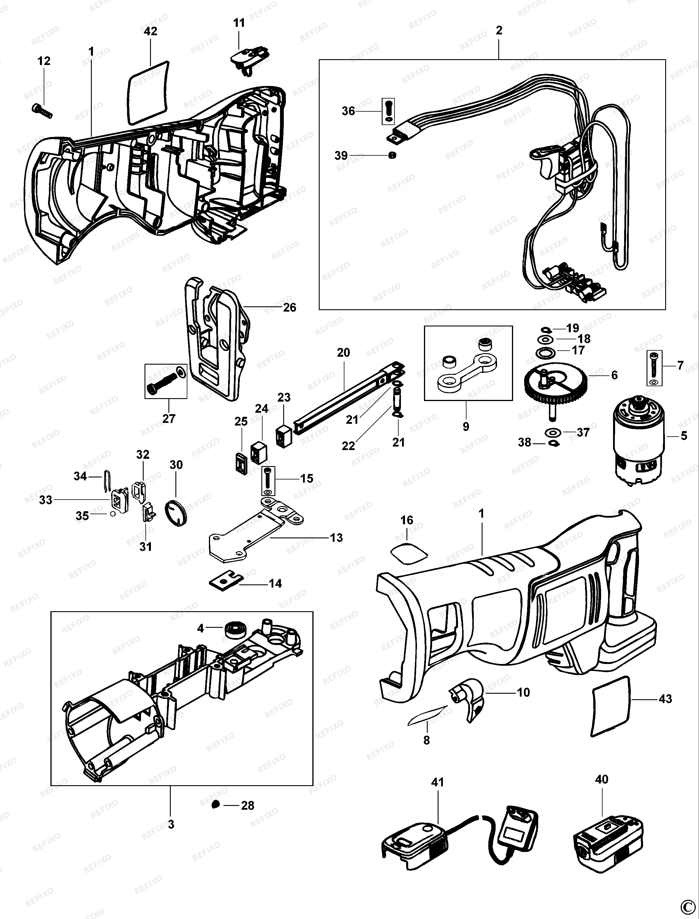 Black&Decker САБЕЛЬНАЯ ПИЛА KS1880S — схема запчастей