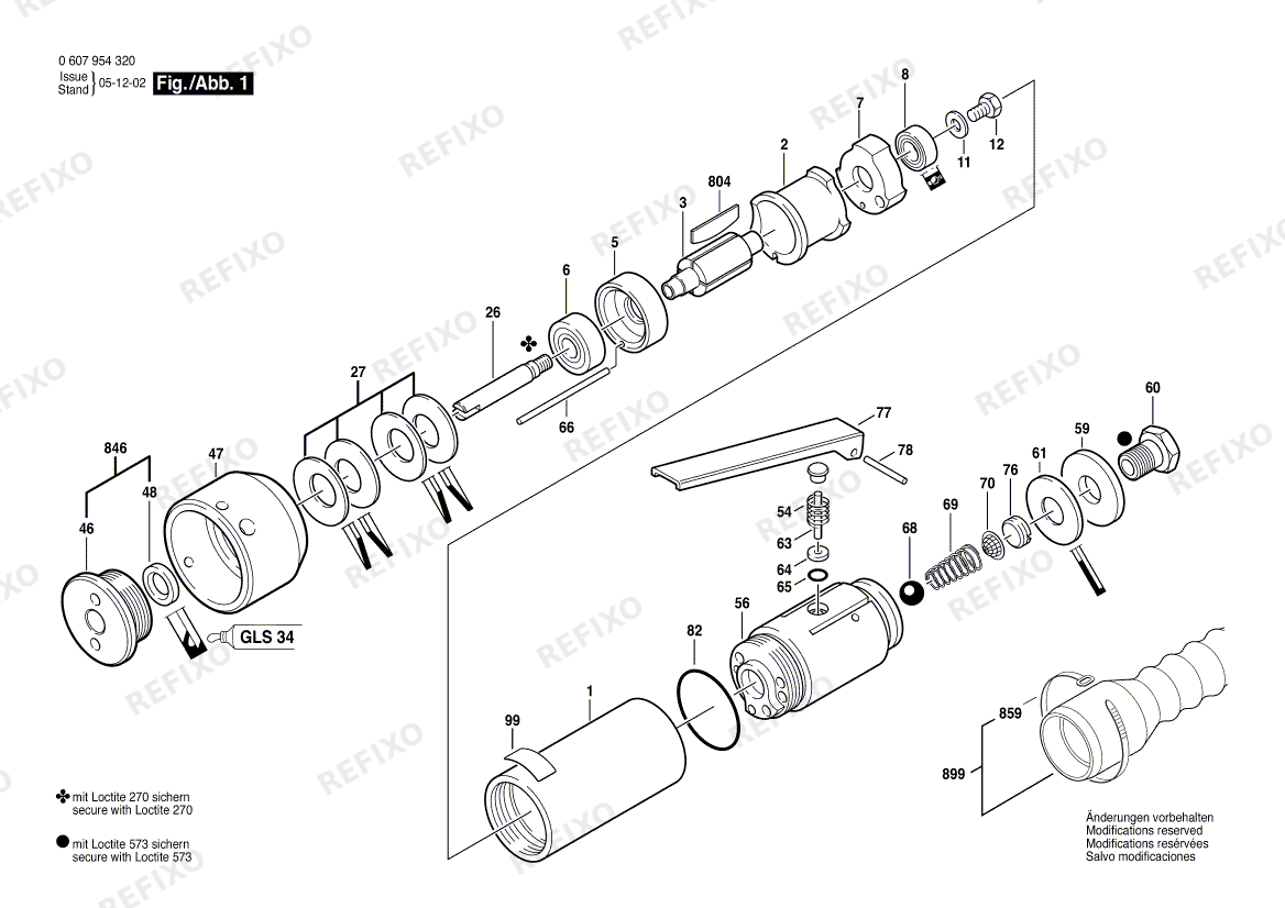 Деталировка Bosch Einbaumotor 120 WATT-SERIE (0 607 954 320) — схема запчастей в разборе