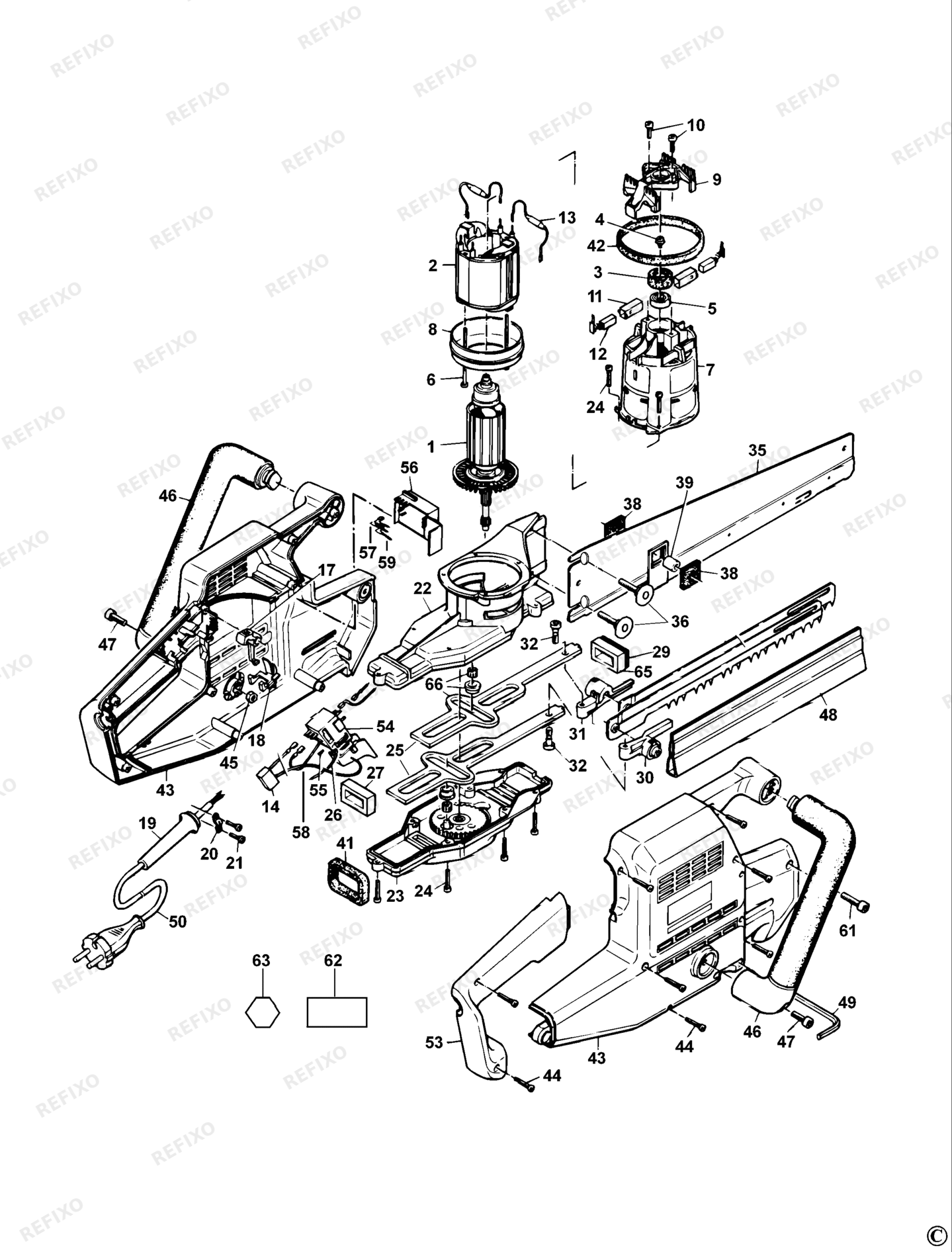 Деталировка DeWalt DW391-QS TYPE 4 UNIVERSALSÄGE DW391-QS DW391 — схема запчастей в разборе