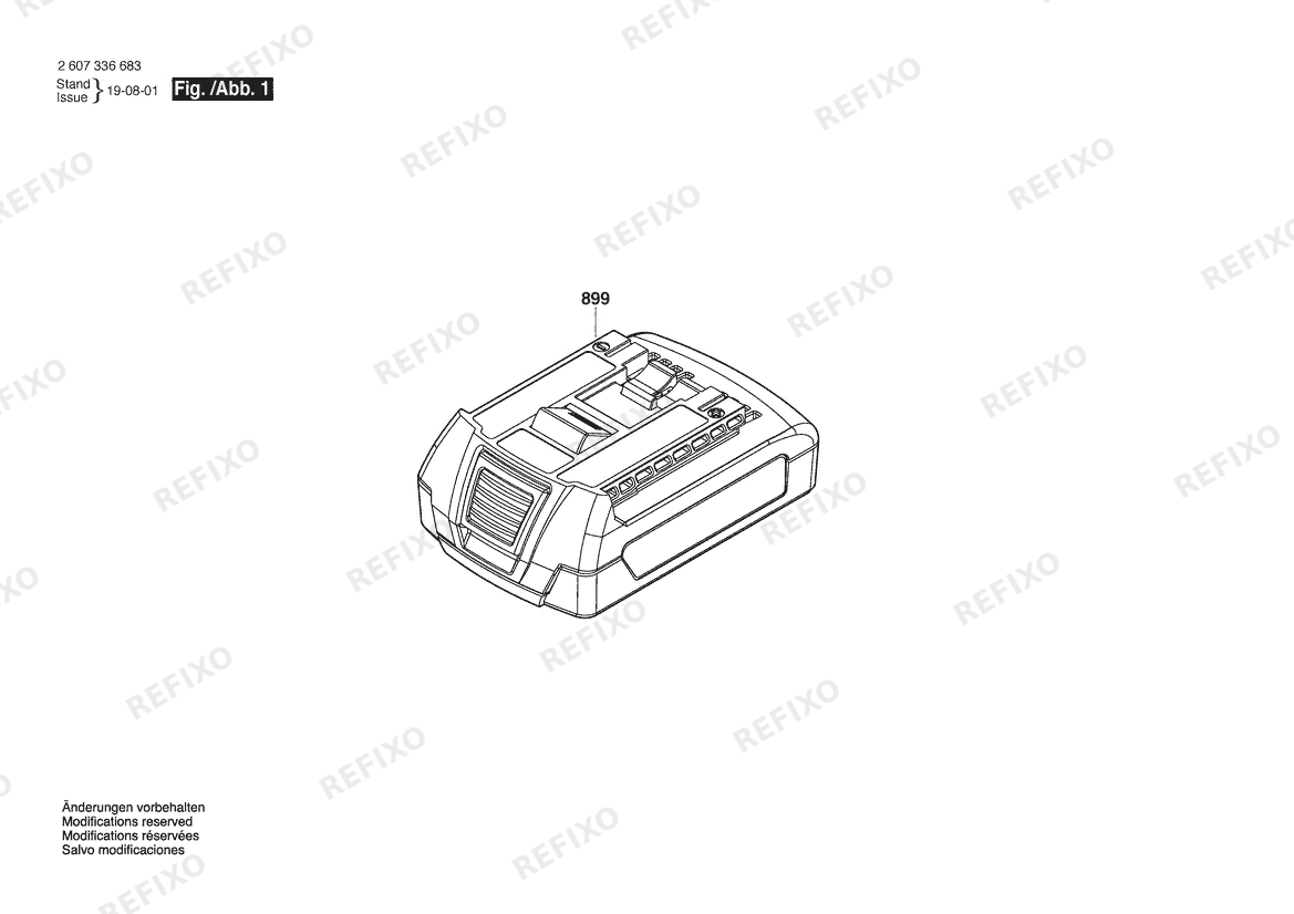 Деталировка Bosch Аккумуляторный -Paket GBA 18V 2.0Ah | 18 V (1 607 A35 0V8) — схема запчастей в разборе