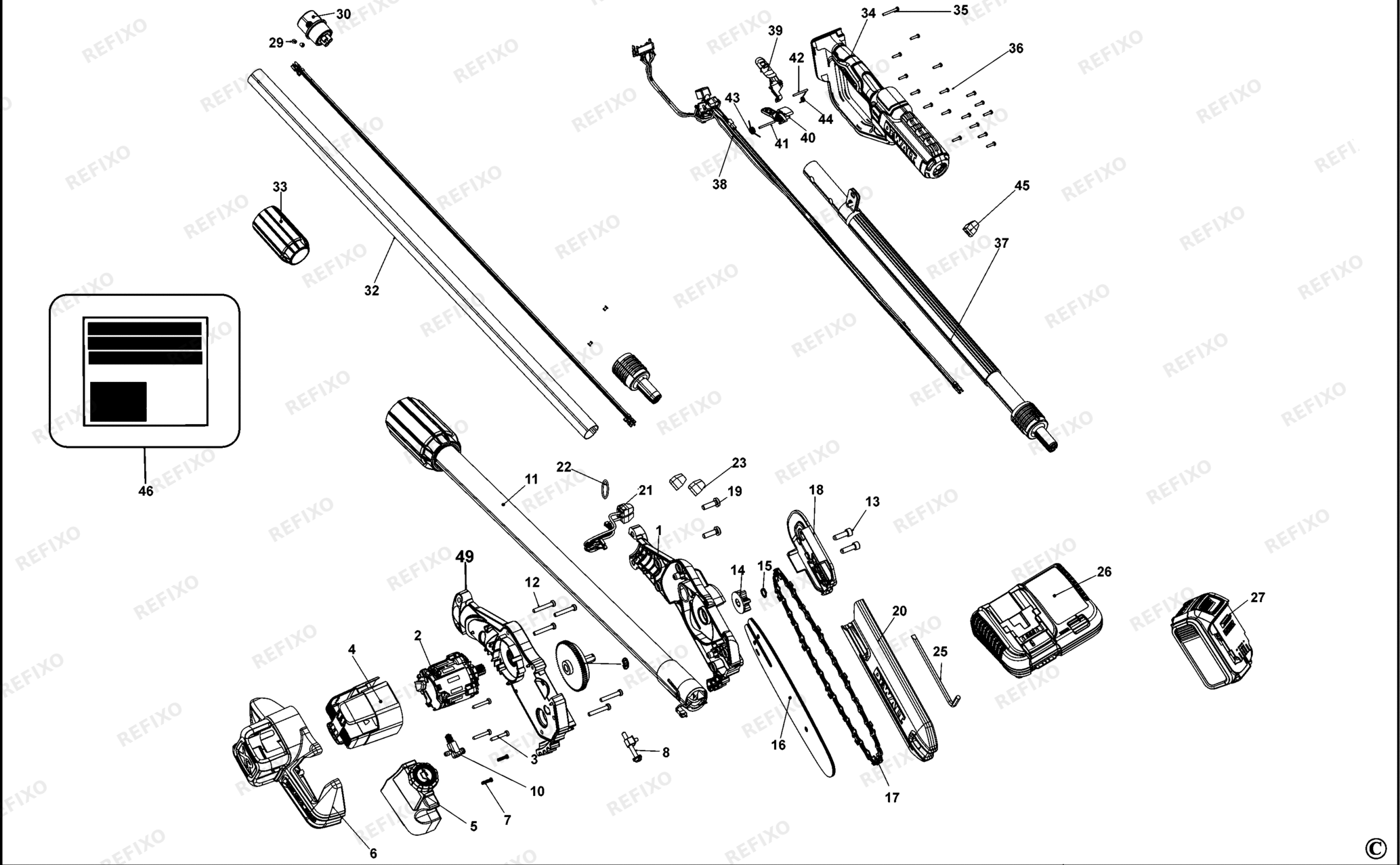 Деталировка DeWalt DCMPS567 - WRONG-QW TYPE 1 пила DCMPS567 - WRONG-QW DCMPS567 - WRONG — схема запчастей в разборе