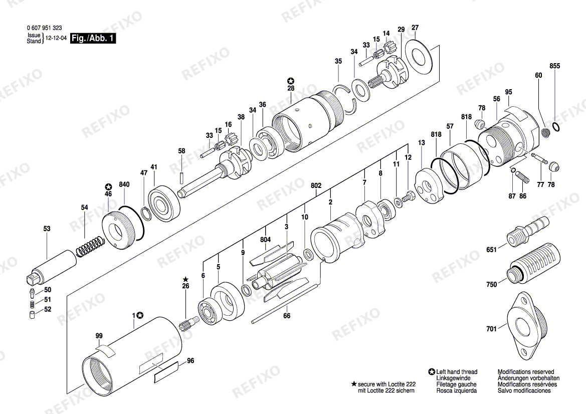Деталировка Bosch Einbaumotor 370 WATT-SERIE (0 607 951 323) — схема запчастей в разборе