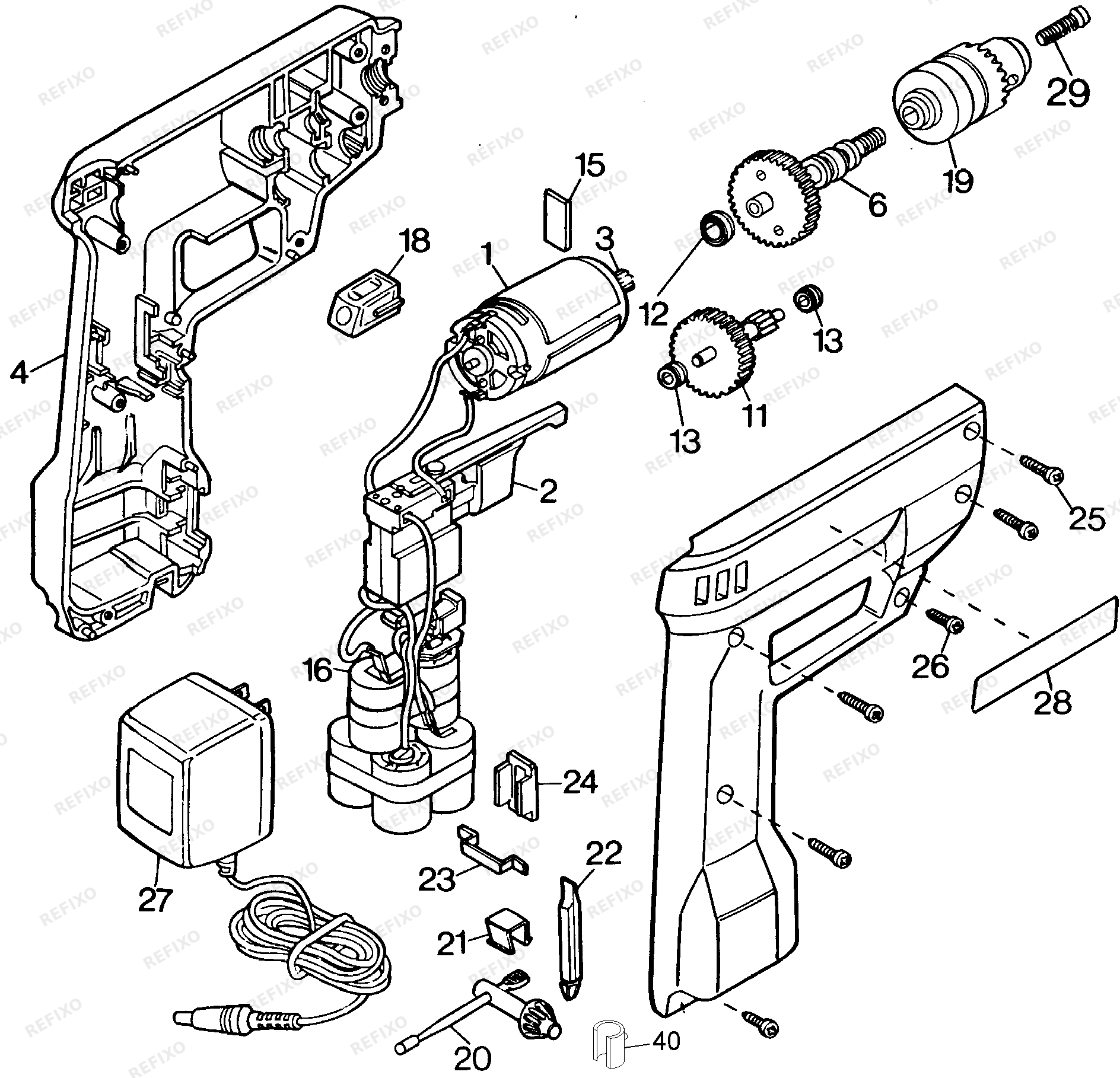 Black&Decker CDLS. DRILL (ITALY) 9013-28 — схема запчастей
