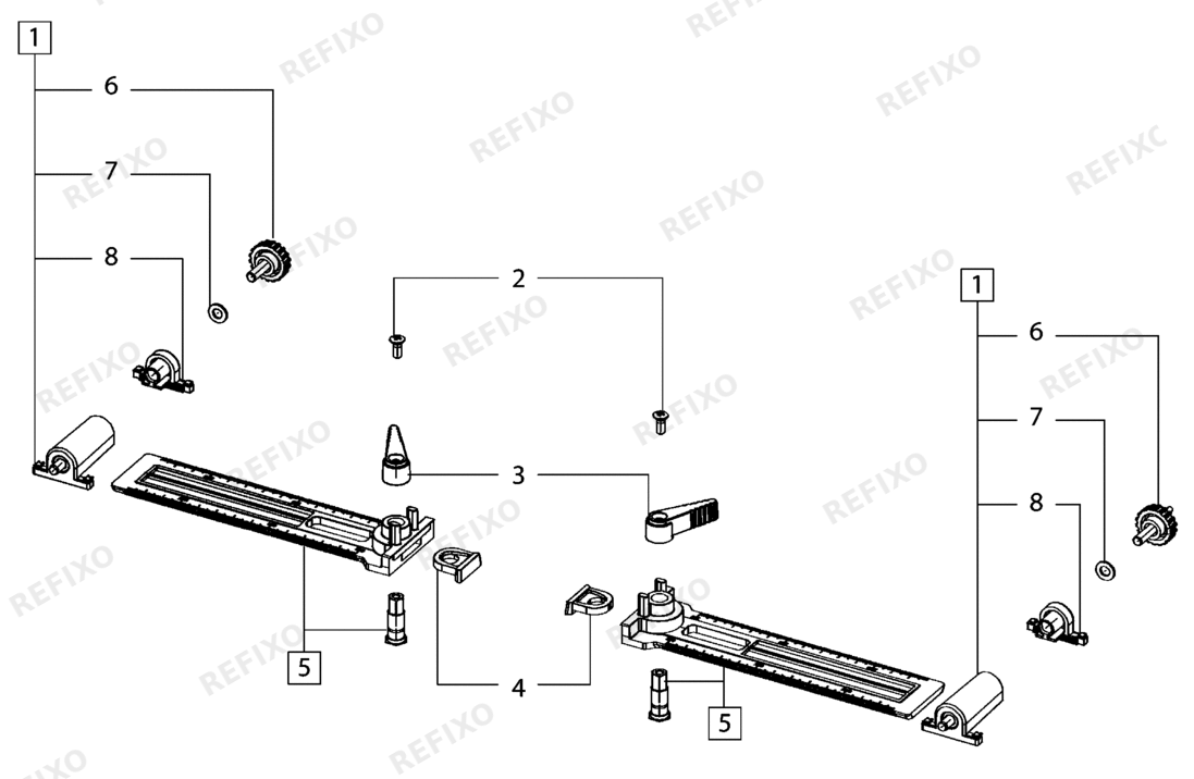 Деталировка Festool QA-DF 500 - Queranschlag 493488 — схема запчастей в разборе