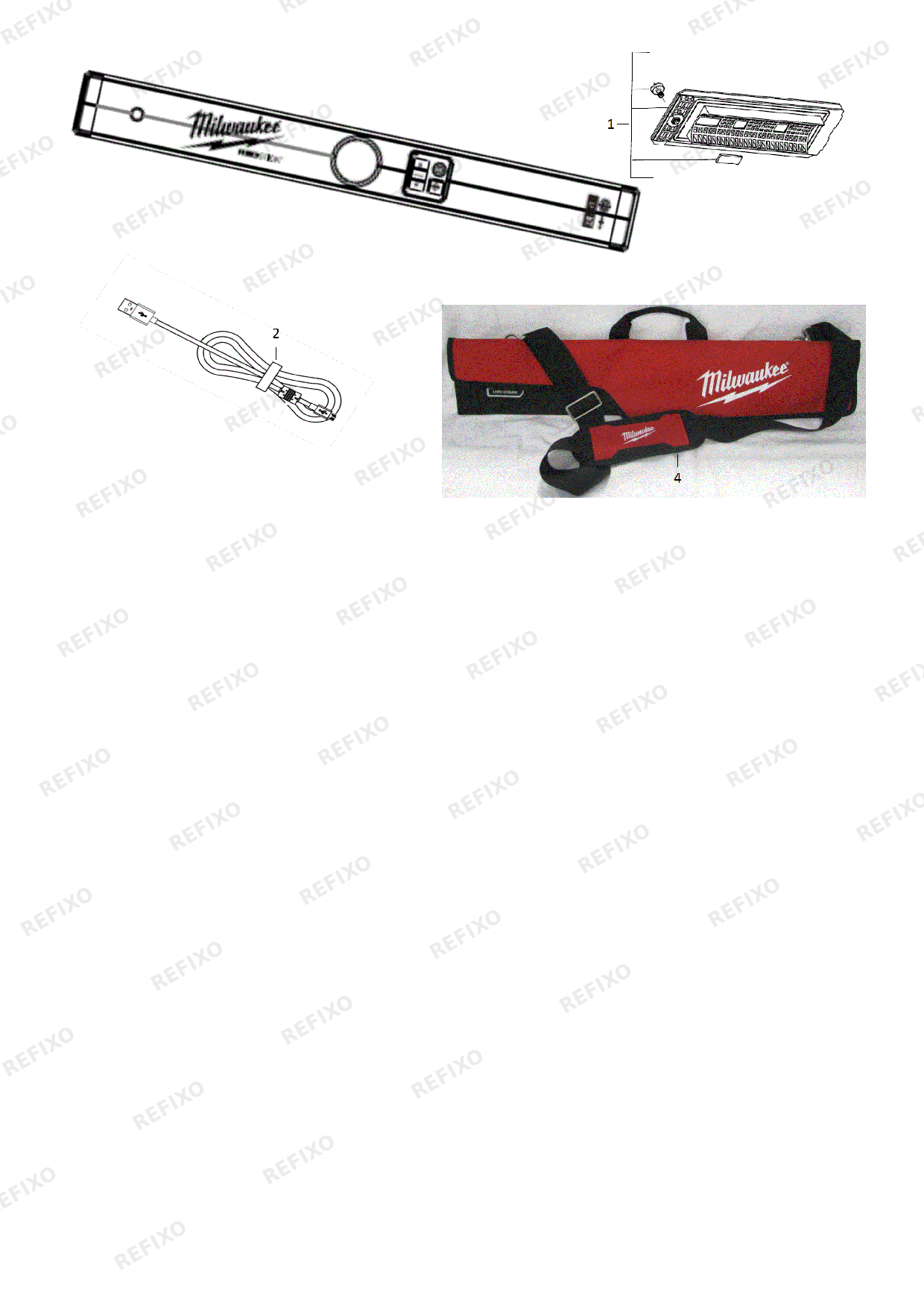 Деталировка MILWAUKEE DIGITAL LEVEL 60CM 4933471978 4000477115 — схема запчастей в разборе