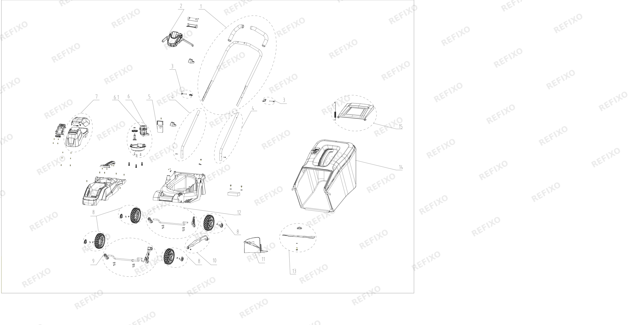 Деталировка Greenworks 2520607-Exploded view 1216 ДАТА ПРОИЗВОДСТВА до 01-01-2026 — схема запчастей в разборе