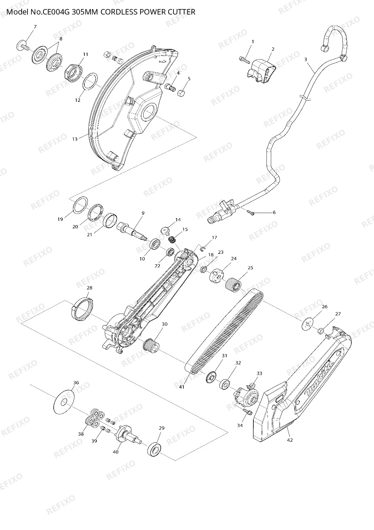 Деталировка MAKITA CE004G — схема запчастей в разборе