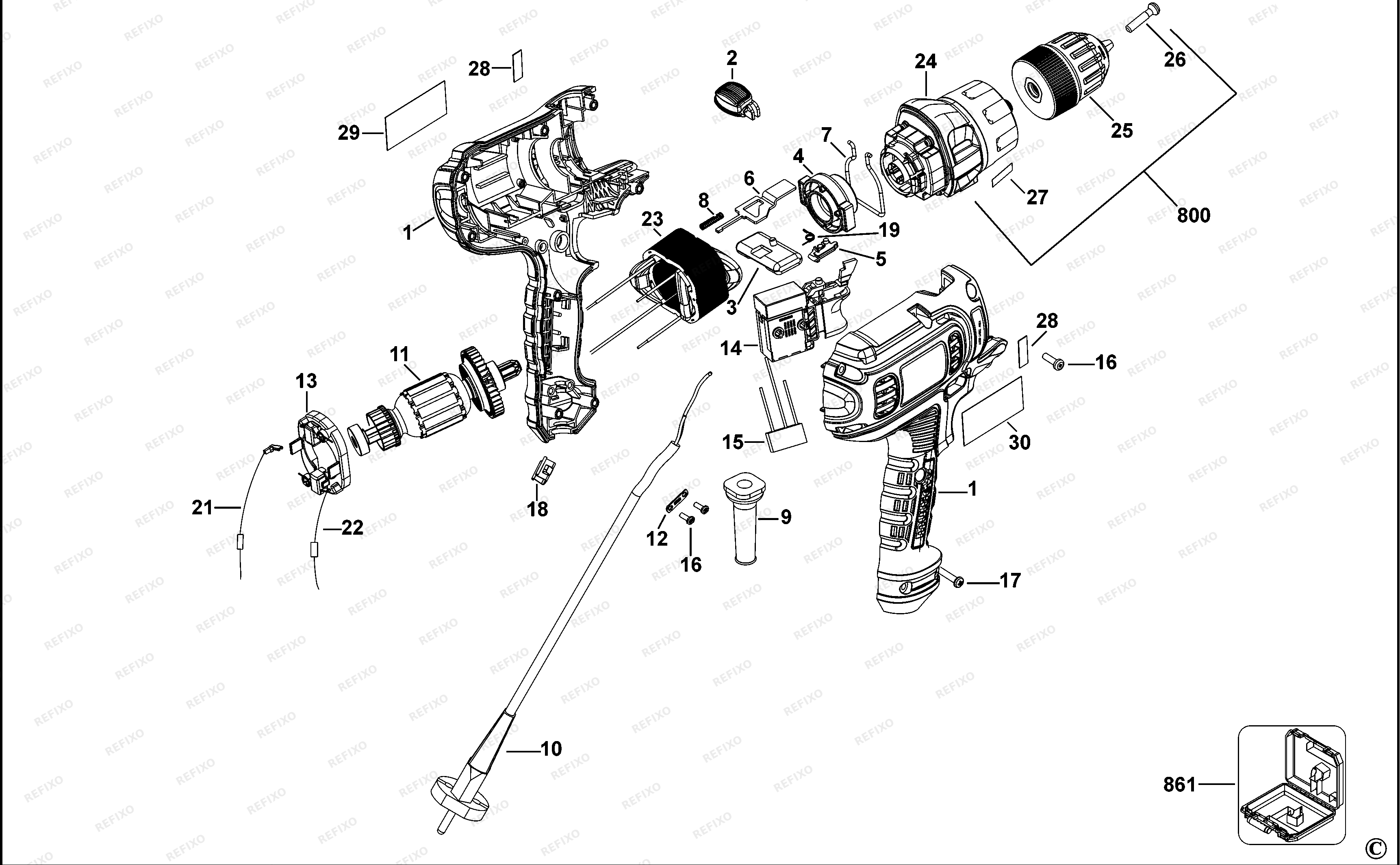 Black&Decker МНОГОФУНКЦИОНАЛЬНЫЙ ИНСТРУМЕНТ MT350 — схема запчастей
