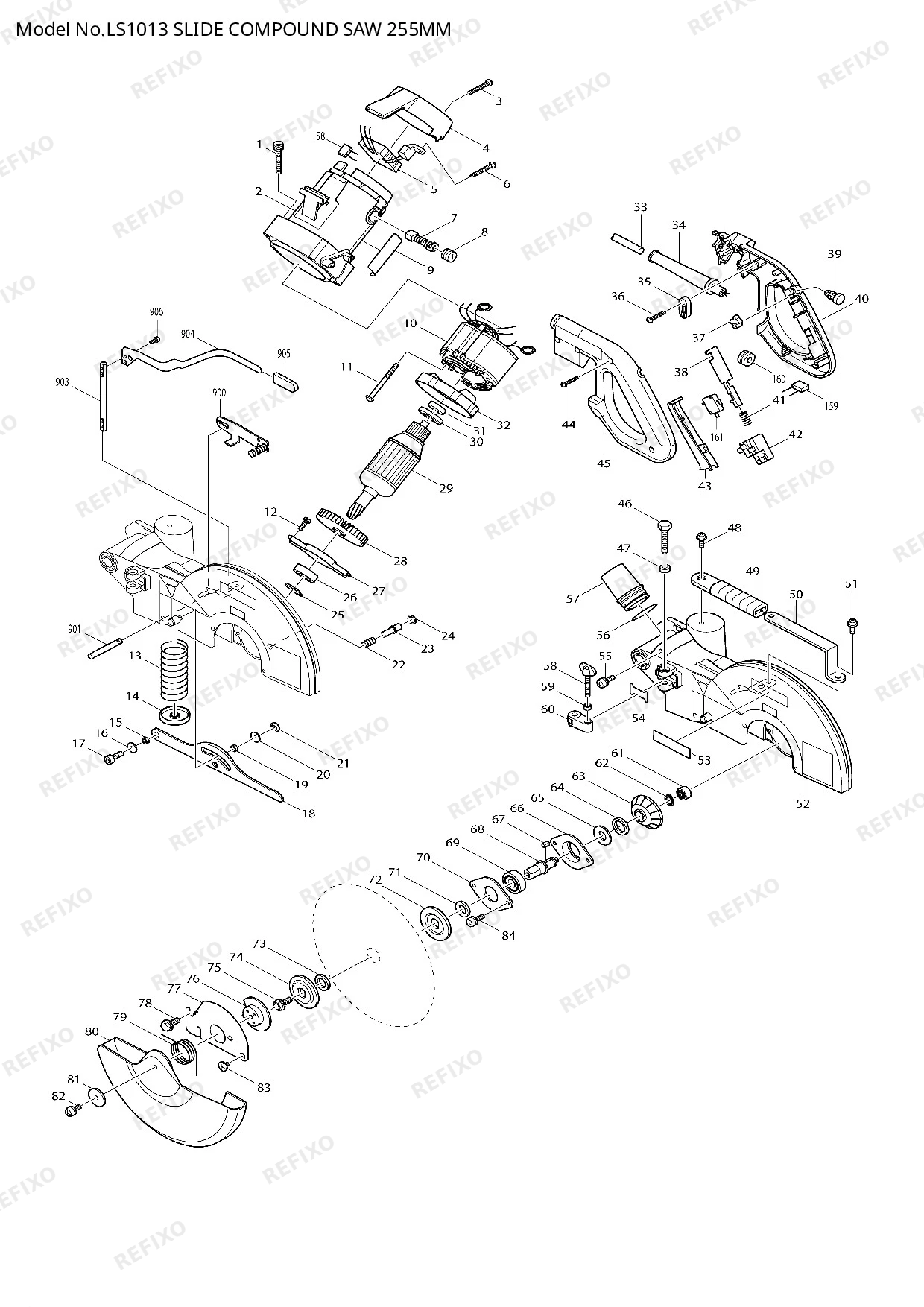 Деталировка MAKITA LS1013 — схема запчастей в разборе