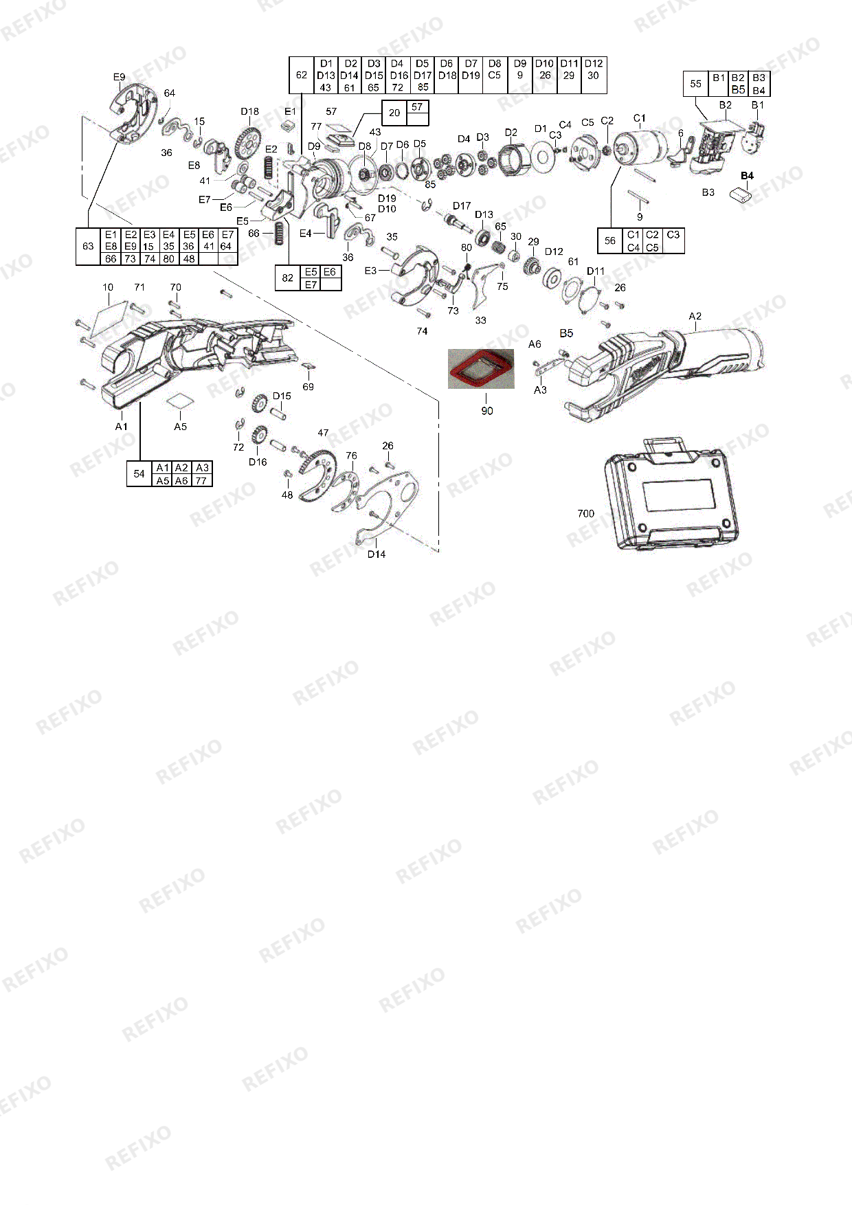 Деталировка MILWAUKEE C12PC 0 4933411920 4000452322 — схема запчастей в разборе