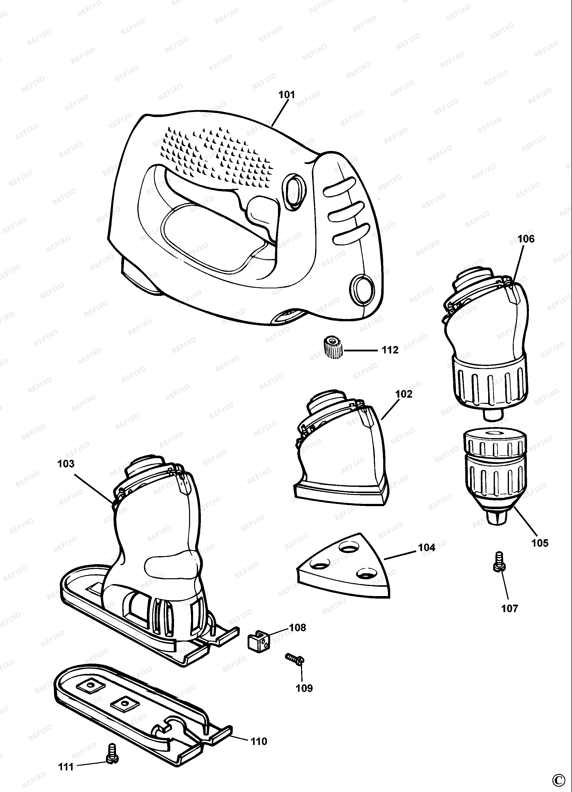 Black&Decker НАБОР ИНСТРУМЕНТОВ 11287 — схема запчастей