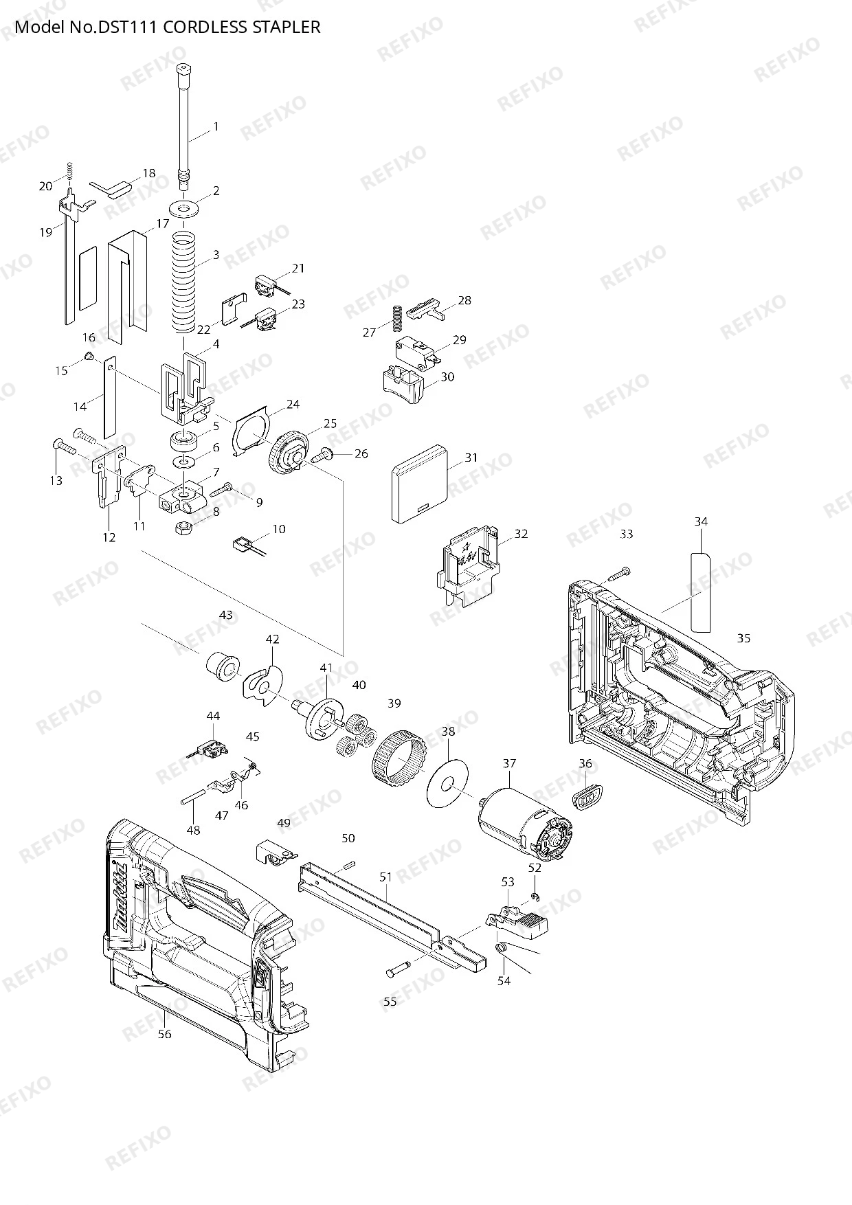 Деталировка MAKITA DST111 — схема запчастей в разборе