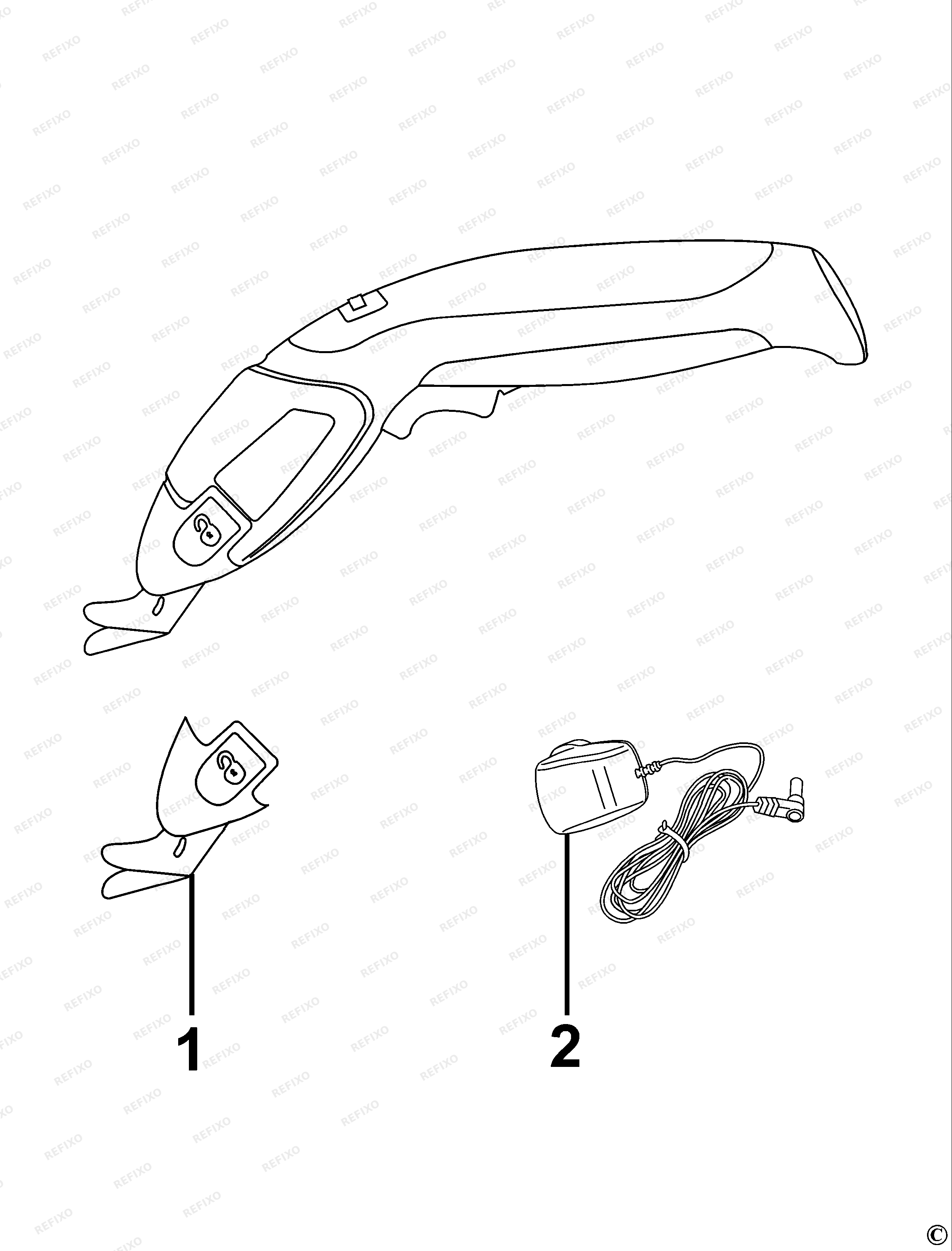 Black&Decker АККУМУЛЯТОРНЫЕ НОЖНИЦЫ ПО МЕТАЛЛУ SZ360 — схема запчастей