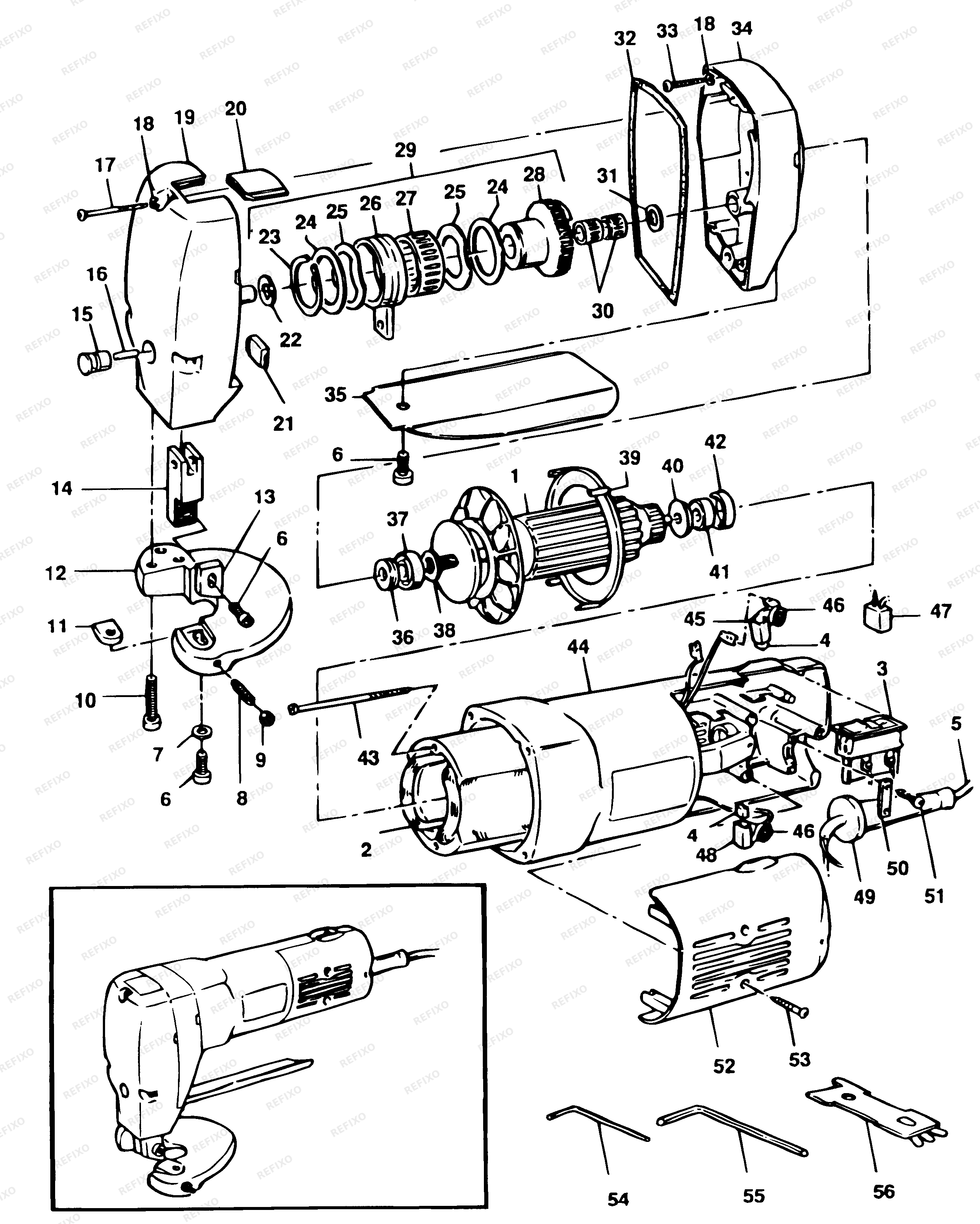 Black&Decker НОЖНИЦЫ P8402 — схема запчастей