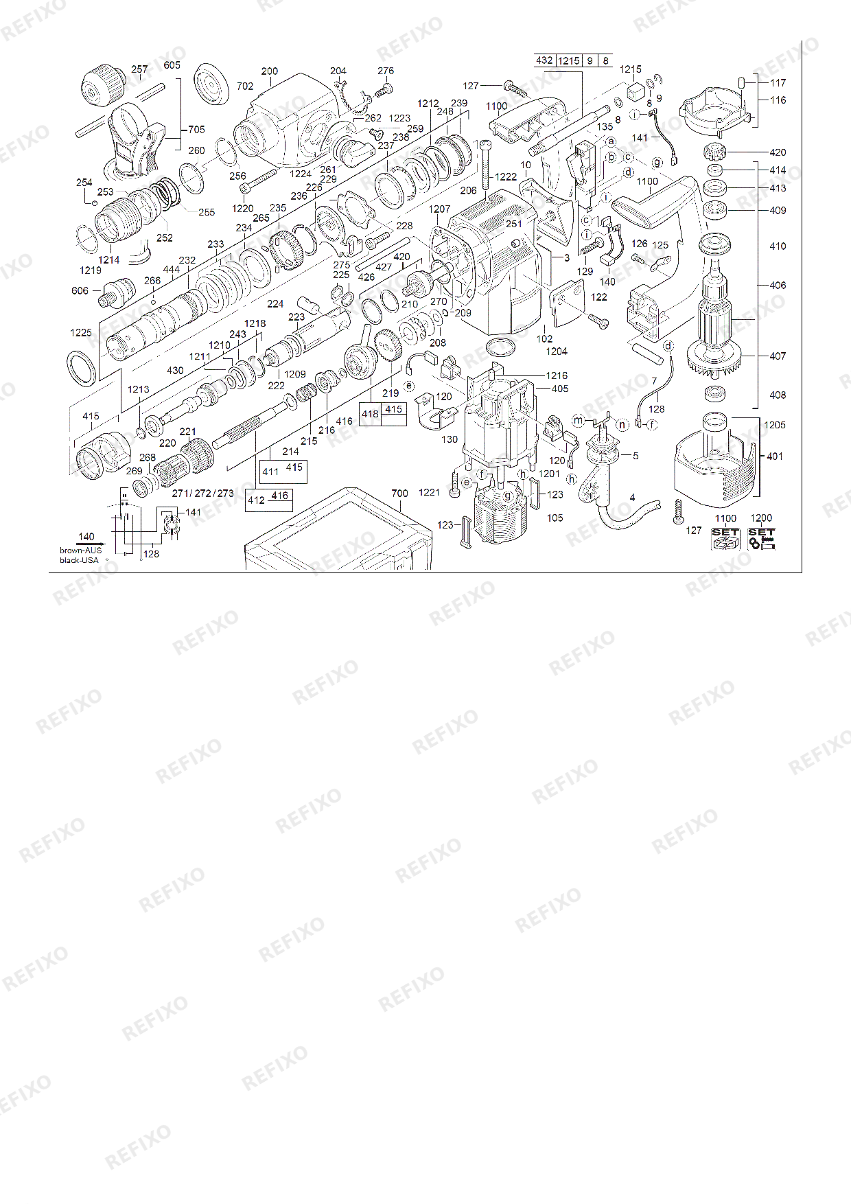 Деталировка MILWAUKEE PLH32XE 4933400069 4000432294 — схема запчастей в разборе