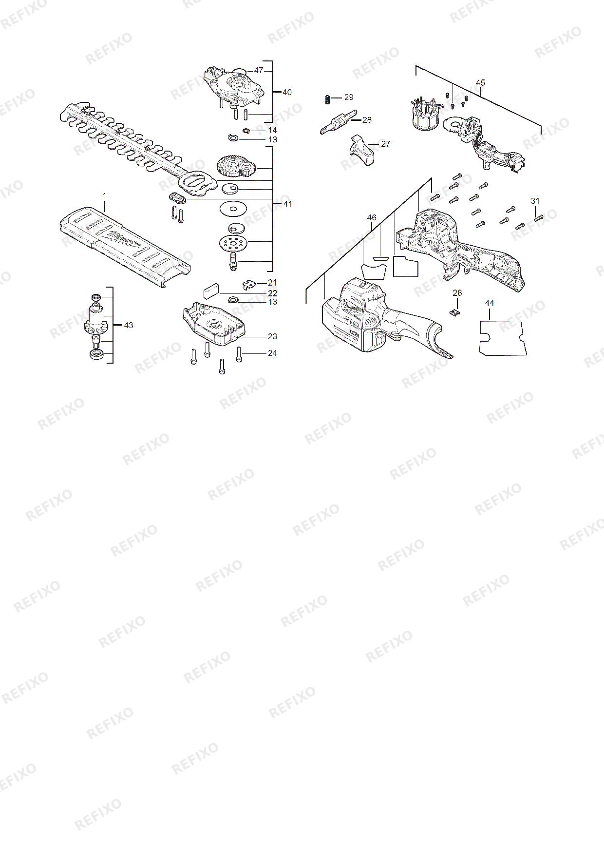 Деталировка MILWAUKEE M12FHT20 0 4933479675 4000491266 — схема запчастей в разборе