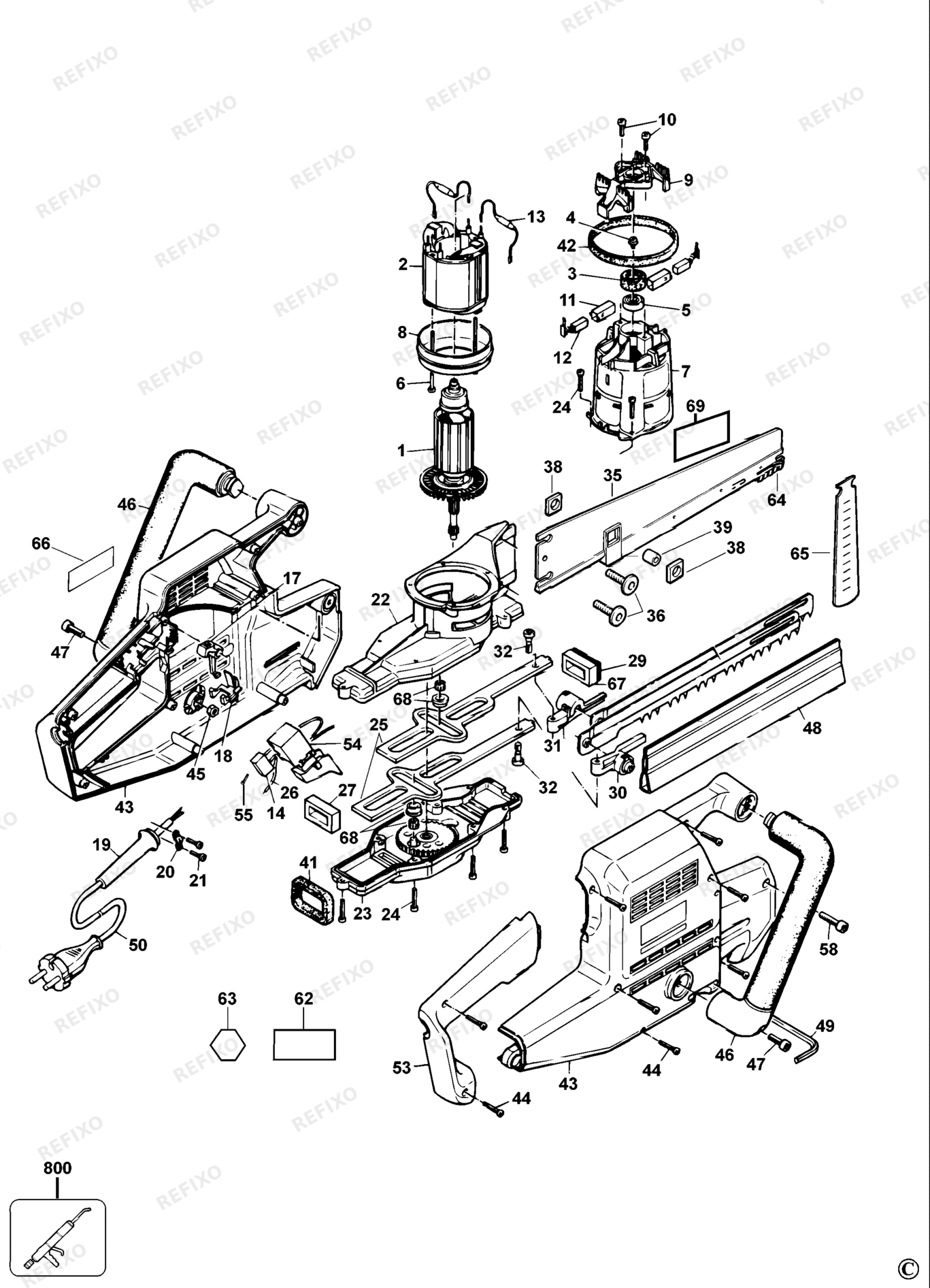 Деталировка DeWalt DW392-DE TYPE 1 UNIVERSALSÄGE DW392-DE DW392 — схема запчастей в разборе