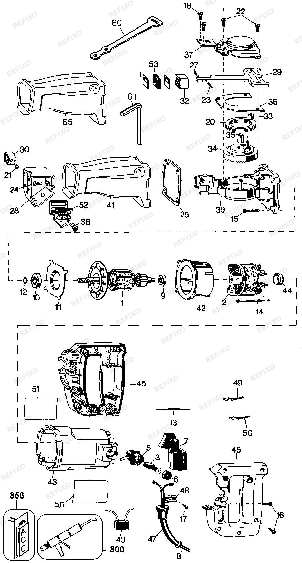 Black&Decker RECIPROCATING SAW-U.K. MSS81E-47 — схема запчастей