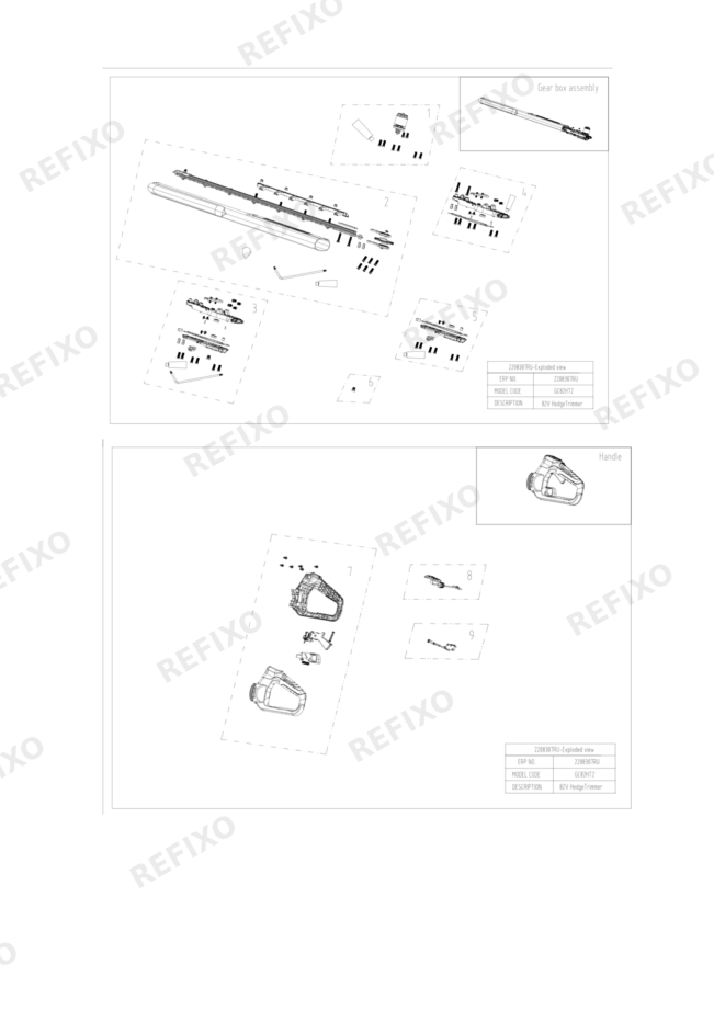 Деталировка Greenworks 2208307 Exploded View — схема запчастей в разборе