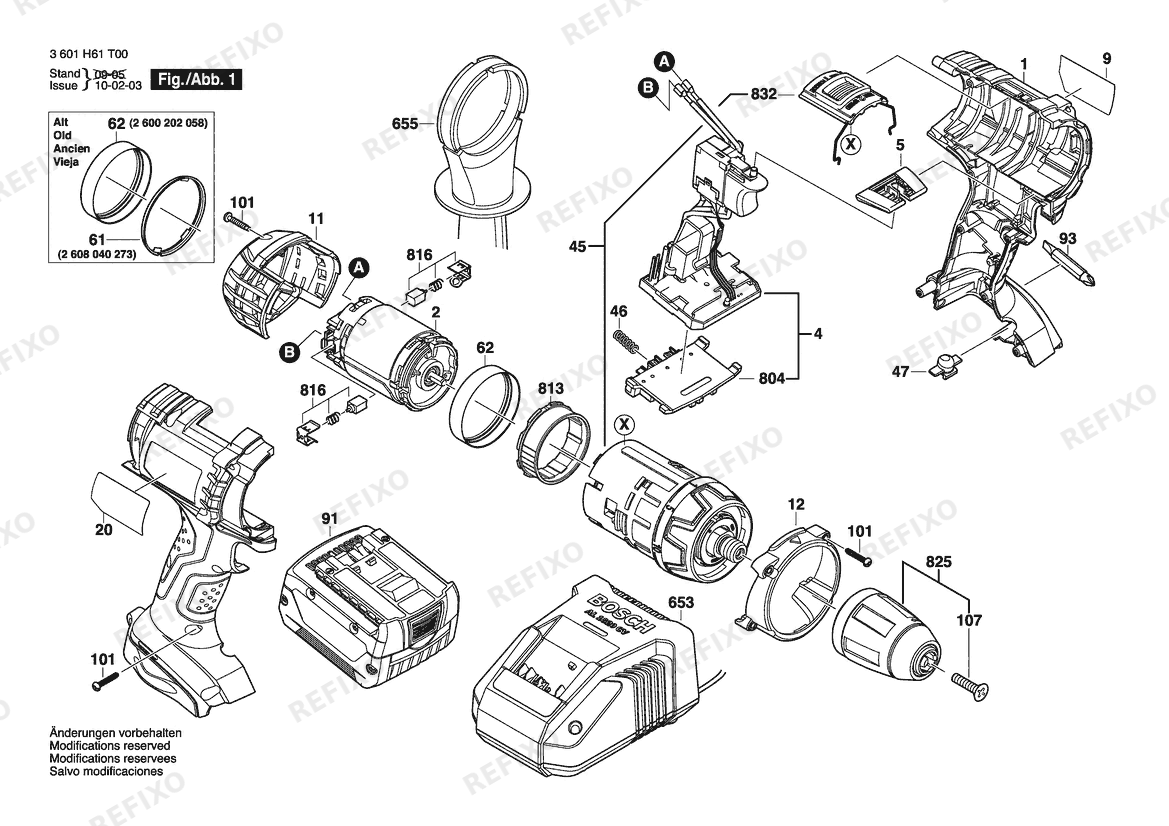 Деталировка Bosch Аккумуляторный шуруповёрт GSR 14,4 VE-2LI | 14.4 V | 017 - AR (3 601 H61 TH0) — схема запчастей в разборе