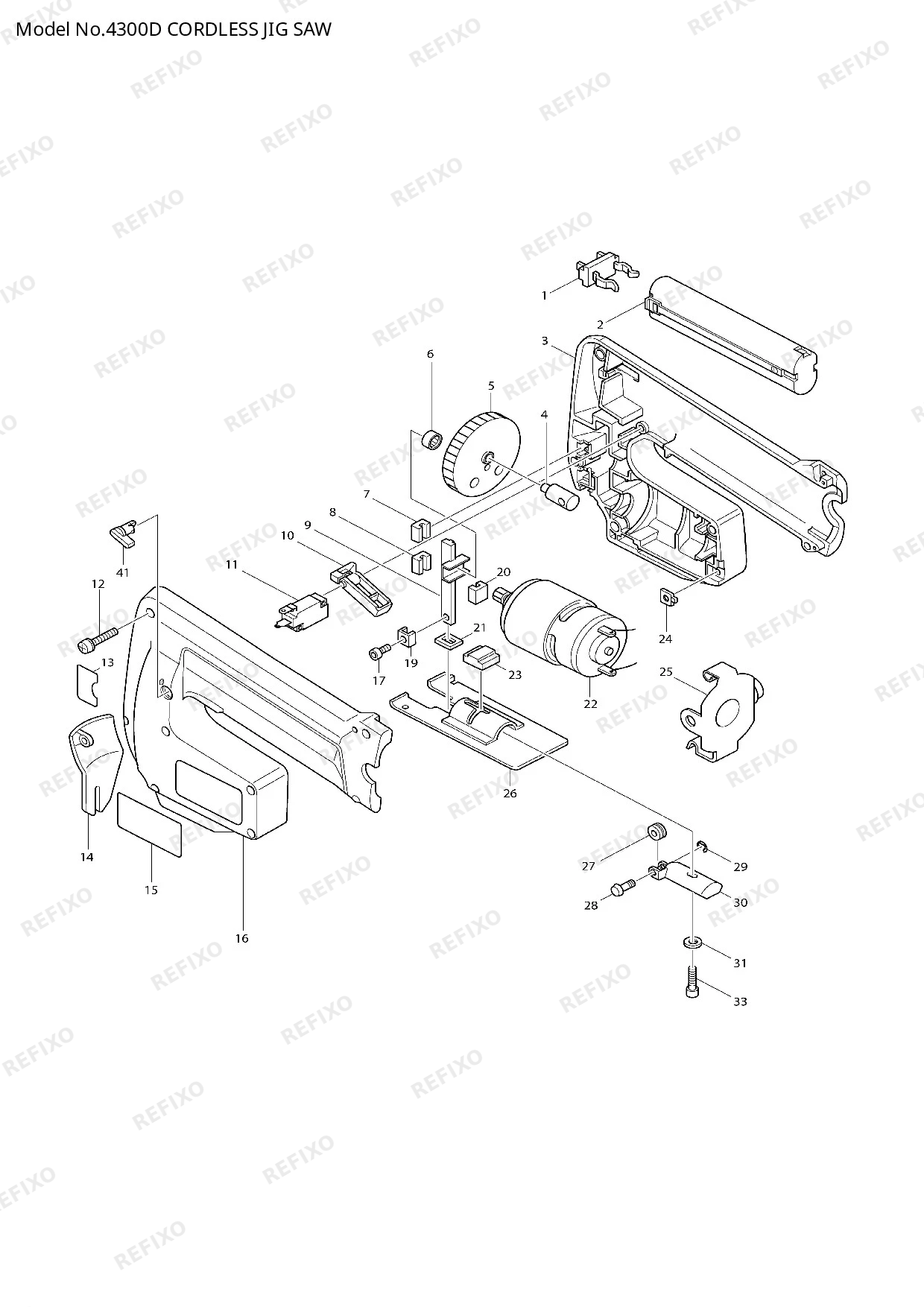 Деталировка MAKITA 4300D — схема запчастей в разборе