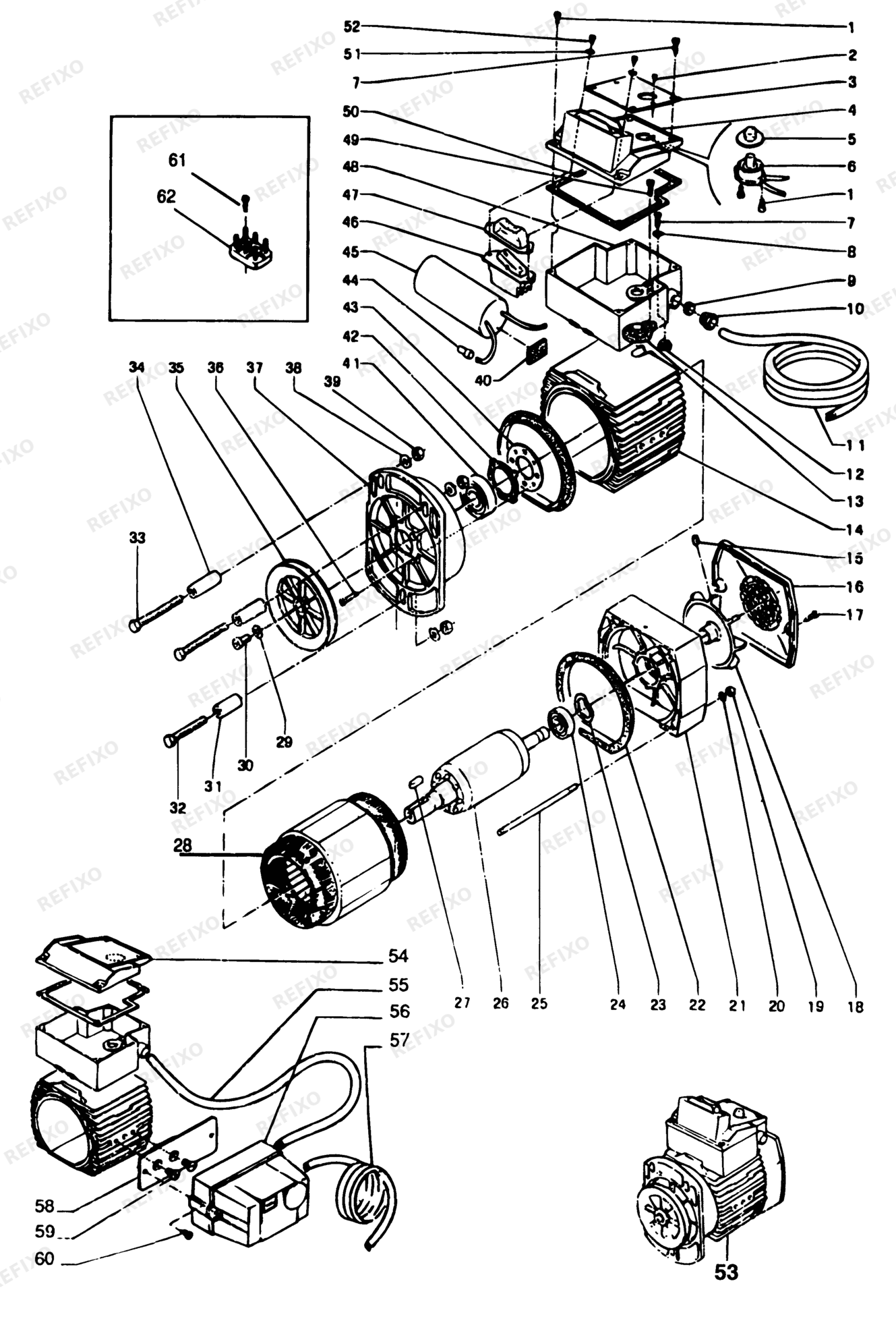 Деталировка DeWalt DW1151----A-XJ TYPE 1 рубанок -SPANNTIEFEN DW1151----A-XJ DW1151----A — схема запчастей в разборе