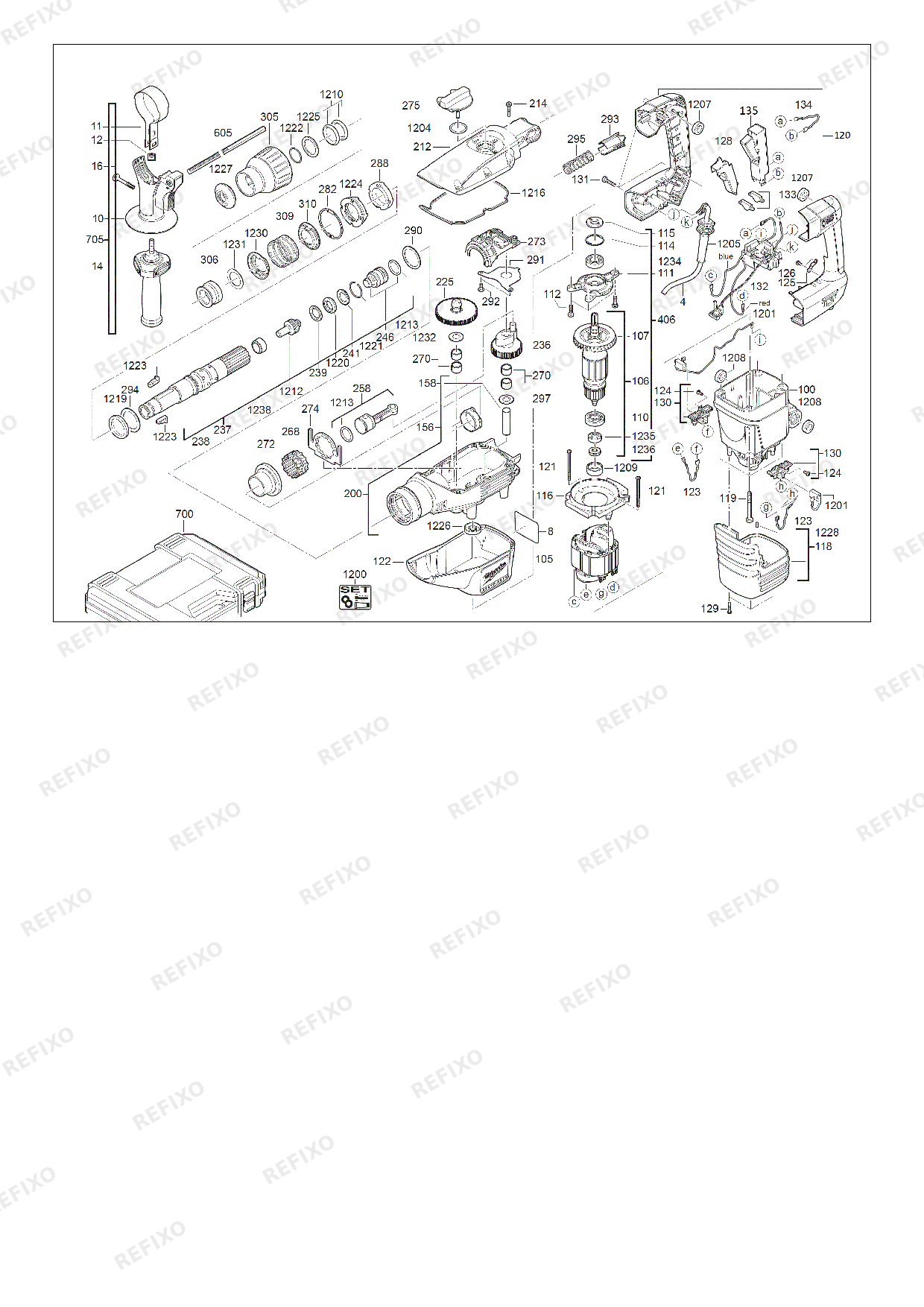 Деталировка MILWAUKEE K545S 4933398280 4000442777 — схема запчастей в разборе