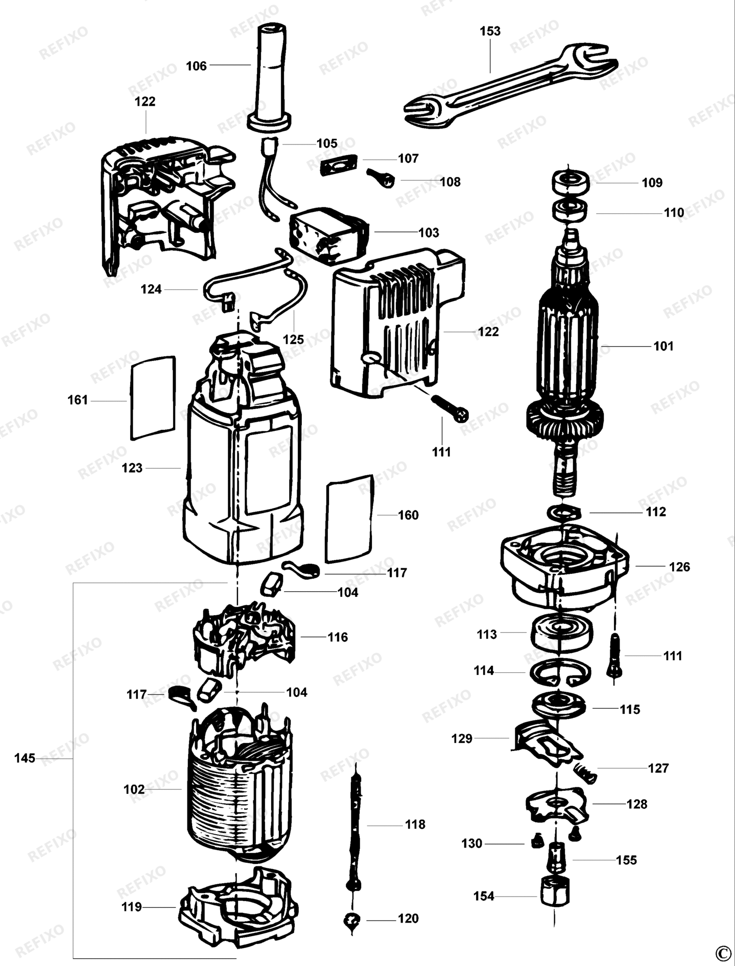 Деталировка DeWalt DW673K-XJ TYPE 1 LAMELLENTRIMMER DW673K-XJ DW673K — схема запчастей в разборе