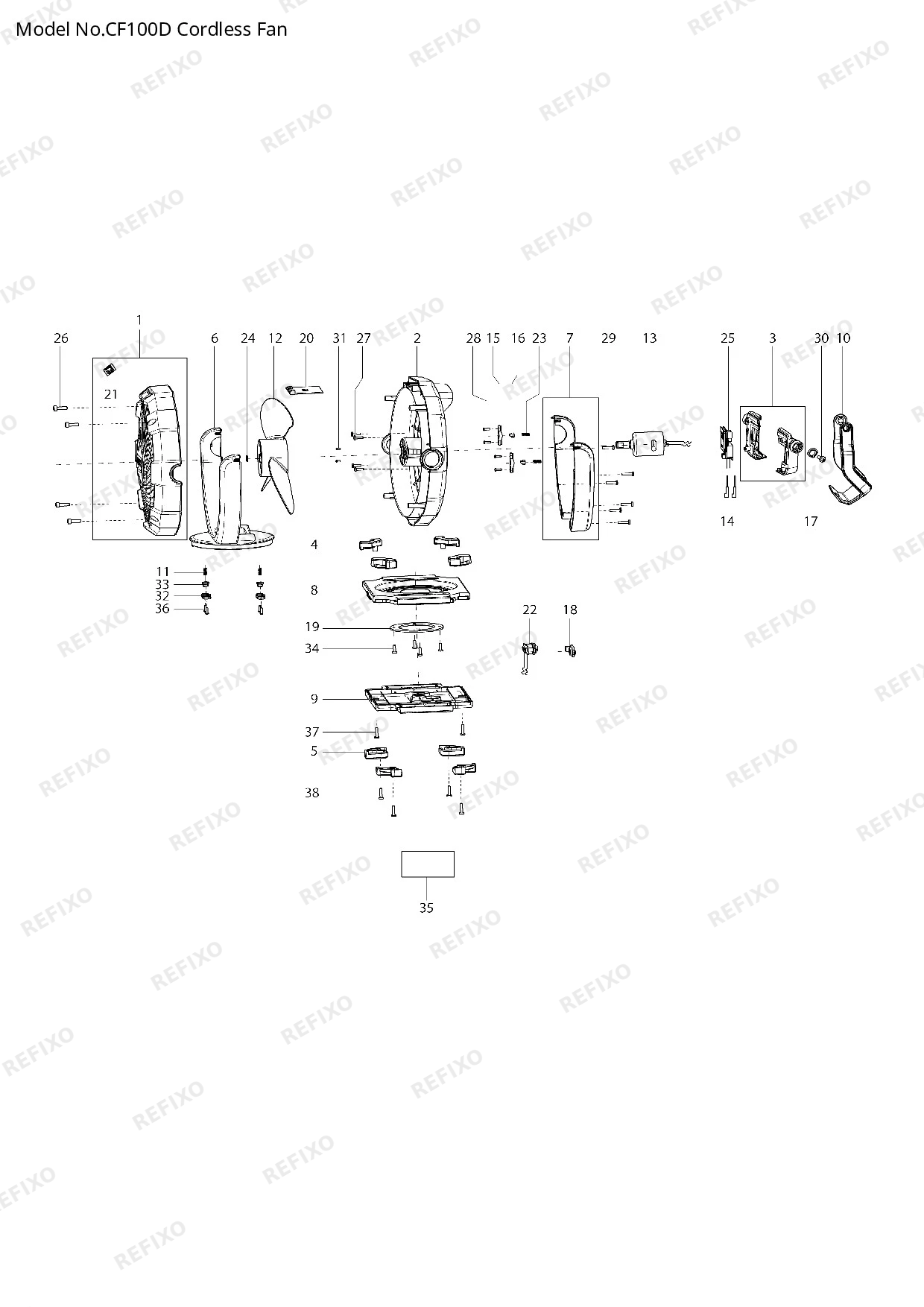 Деталировка MAKITA CF100D — схема запчастей в разборе