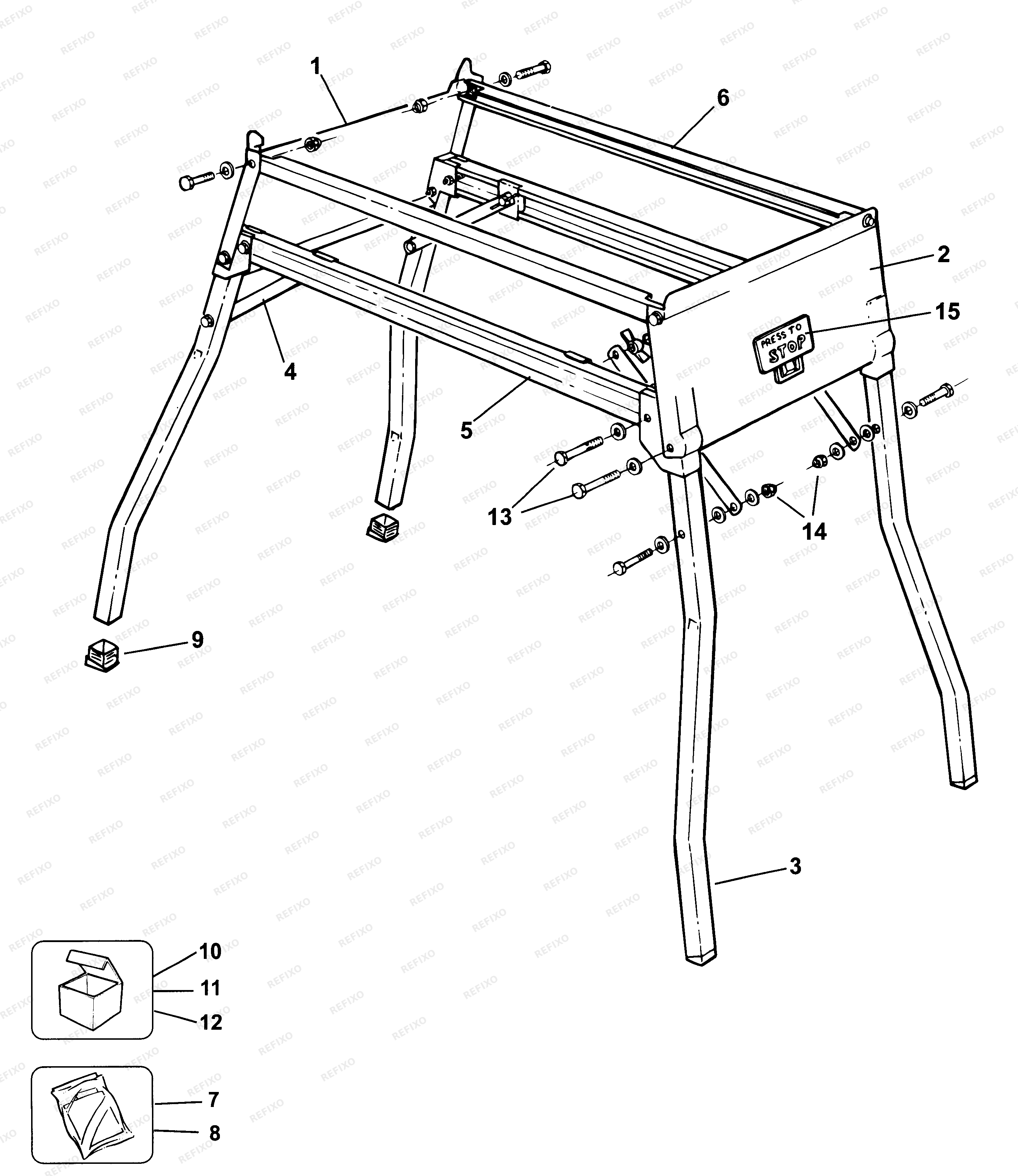 Black&Decker СТОЙКА ERS1000 — схема запчастей