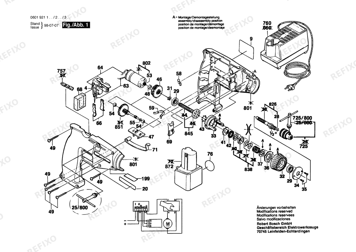 Деталировка Bosch Attrappe GSR 9,6 V | 9.6 V (0 601 921 227) — схема запчастей в разборе
